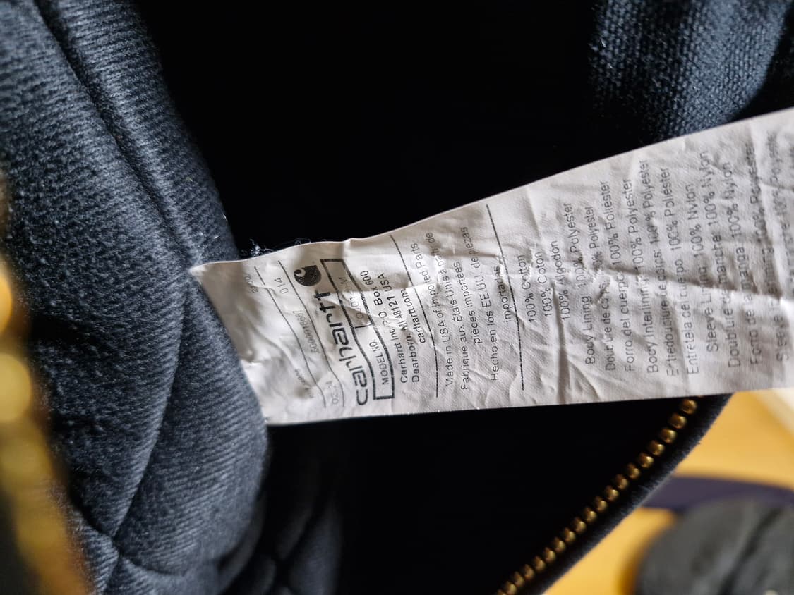 칼하트 덕 액티브 워크자켓 j130 블랙 m 상품이미지5