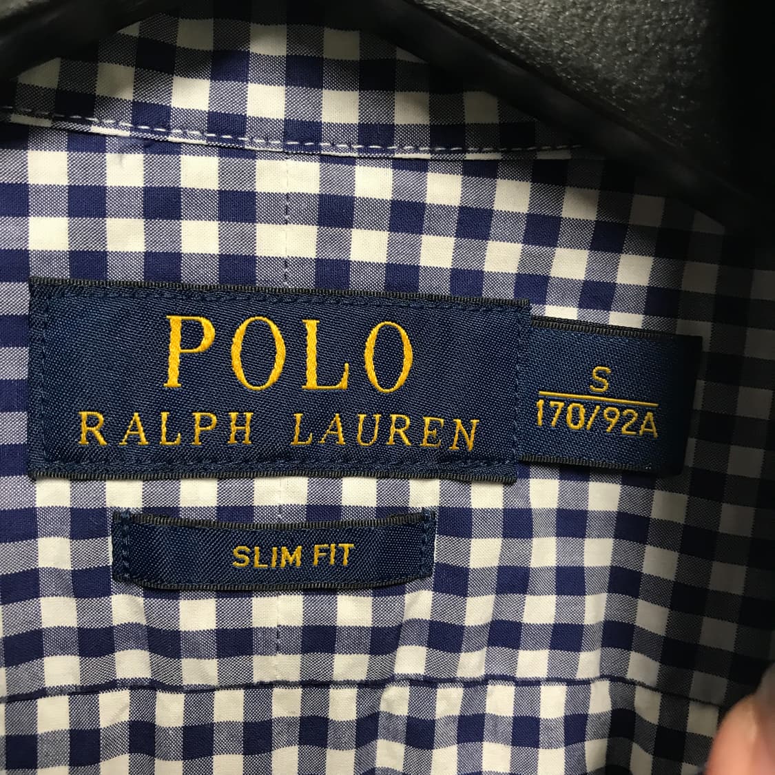 폴로 랄프로렌 깅엄 체크 셔츠 블루 S 상품이미지5