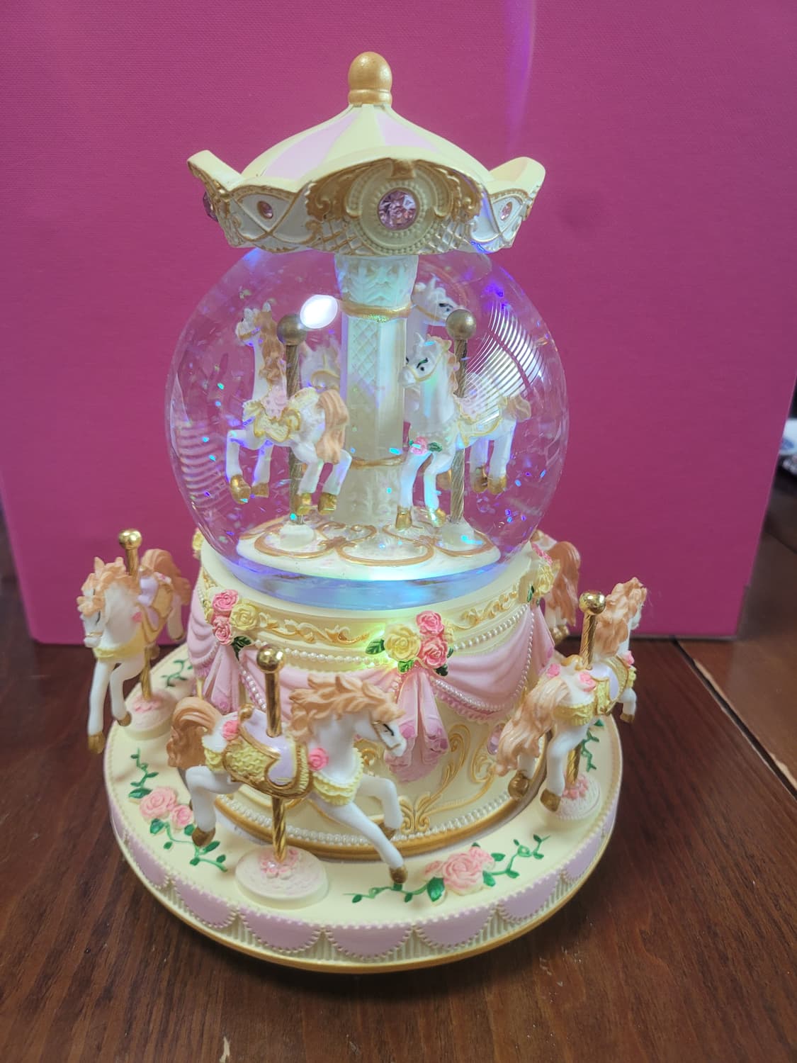 스노우볼 무드등 태엽 천공의성 라퓨타 하울의움직이는성 회전목마 자장가 오 상품이미지2