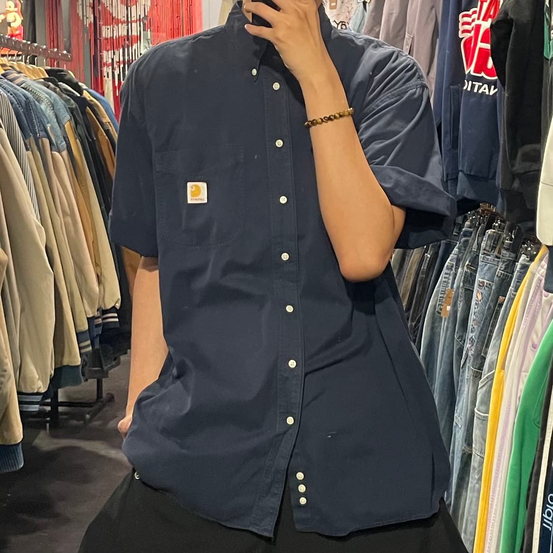 [IM] carhartt 칼하트 네이비 반팔셔츠 상품이미지2