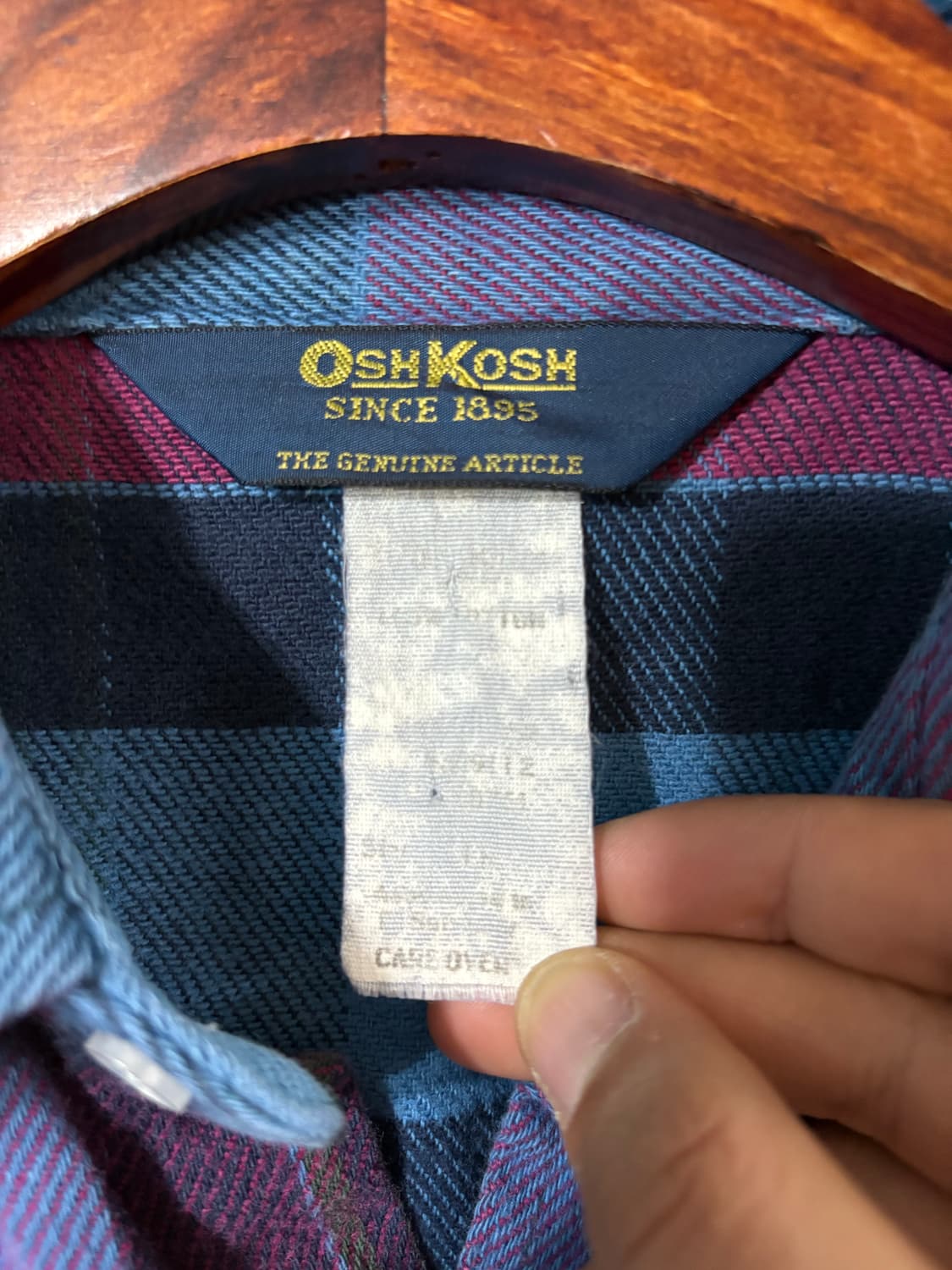 90‘s OshKosh Flannel western Shirt. 상품이미지4