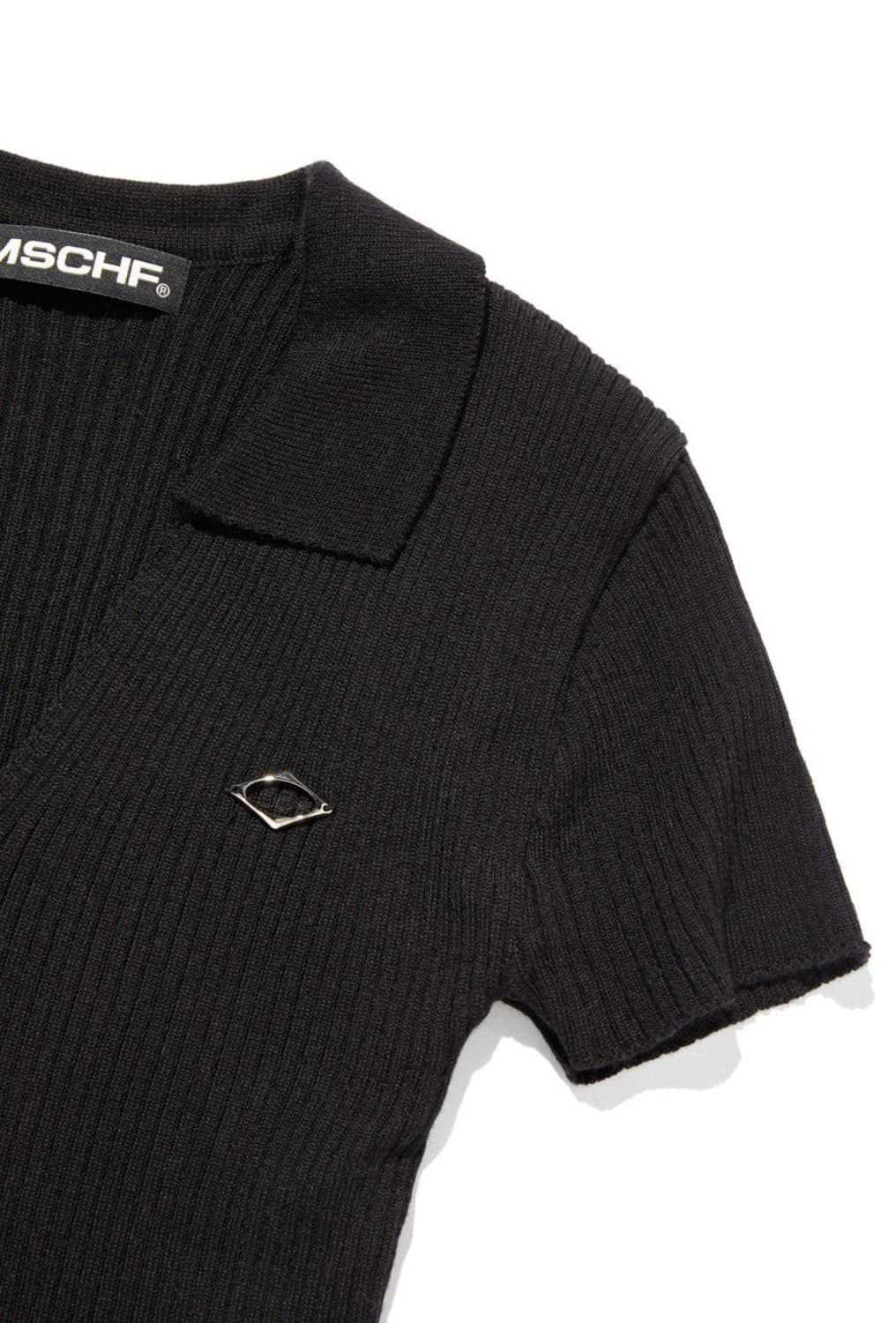 미스치프 반팔 니트집업 상품이미지4