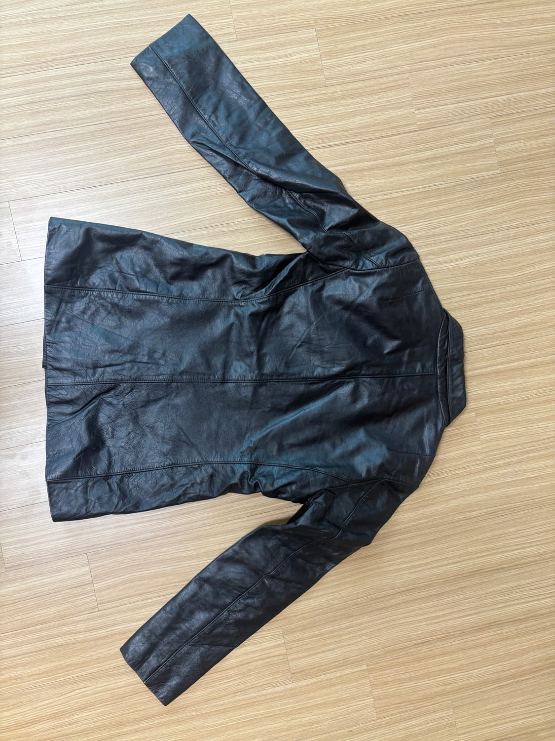 f collection 딥브라운 소가죽 버튼 레더자켓 상품이미지3