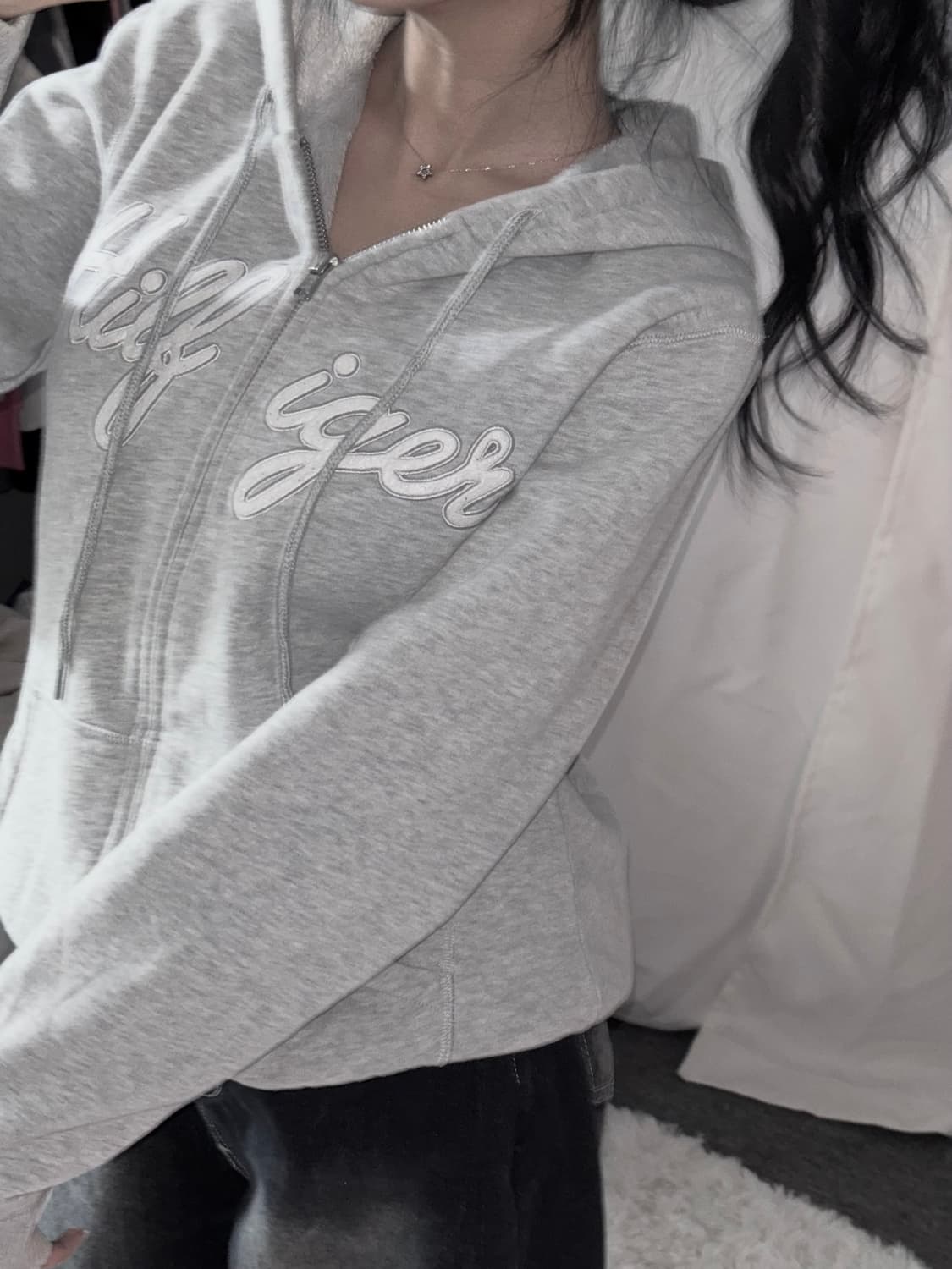 🐰타미힐피거 여리 부들 안감 양털 백멜 후드집업 도톰💭 상품이미지2