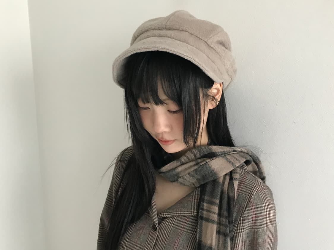 Wool Creambeige Beret 상품이미지1