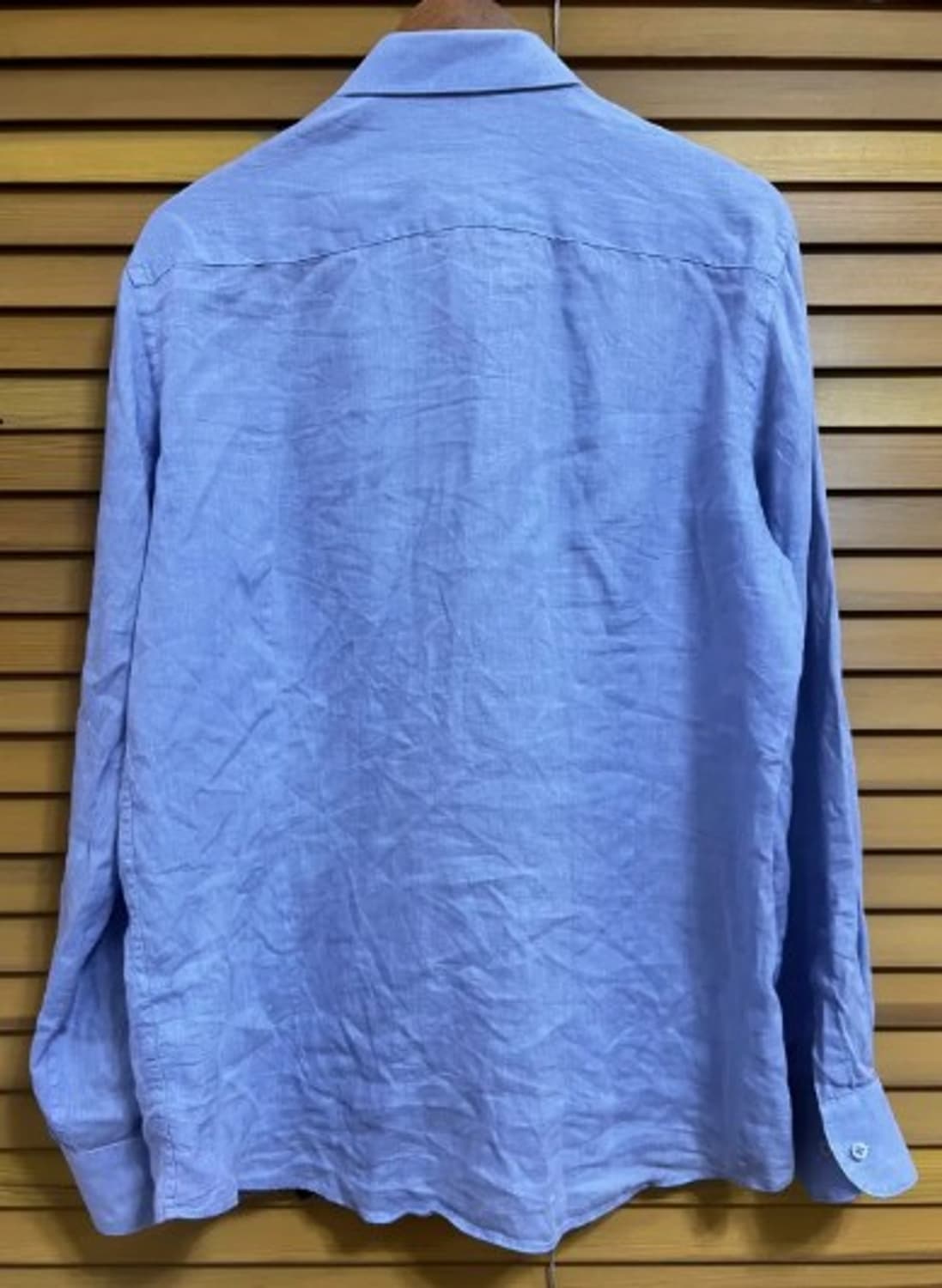 마시모뚜띠 남성 스카이블루 린넨긴팔셔츠 L 상품이미지3