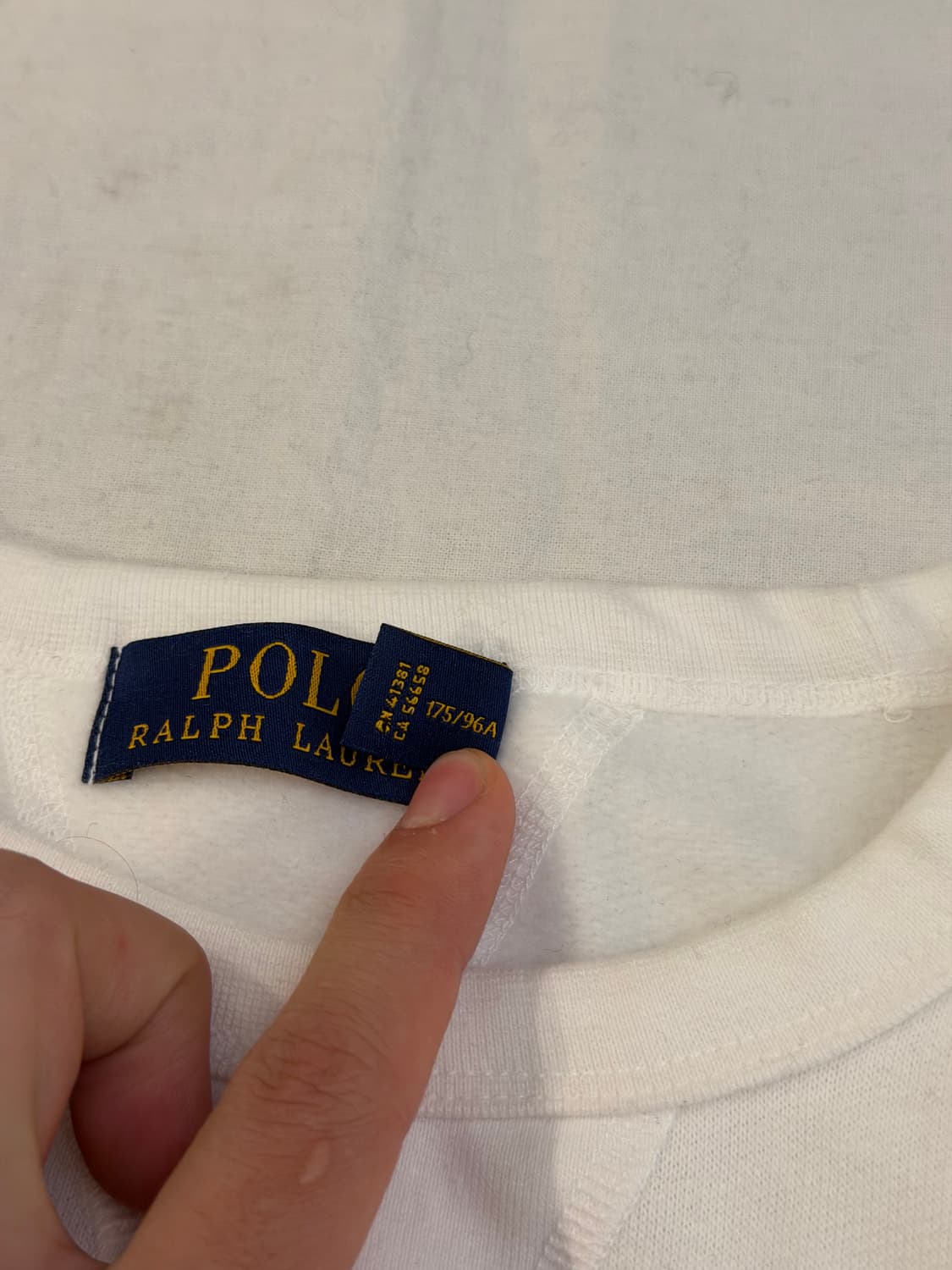 민트급 폴로 랄프로렌 맨투맨 스웻셔츠 화이트 상품이미지3