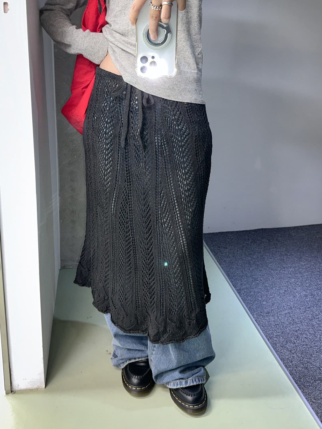 crochet knit skirt 상품이미지1