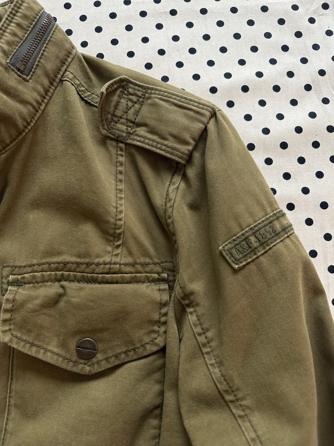 아베크롬비 밀리터리 야상자켓 카키 y2k 펑크 웨스턴 상품이미지4