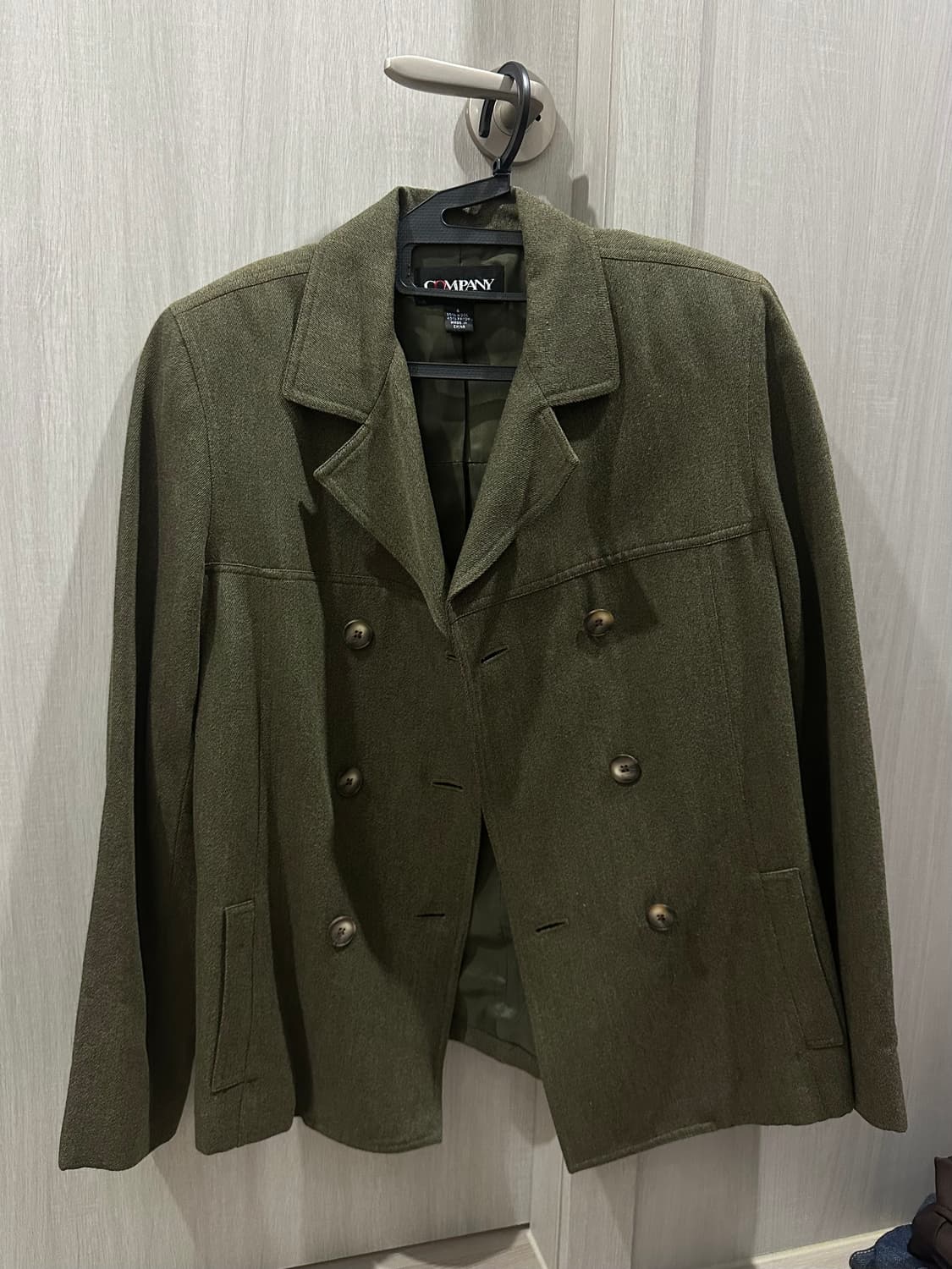 빈티지 카키 더블버튼 자켓 상품이미지1