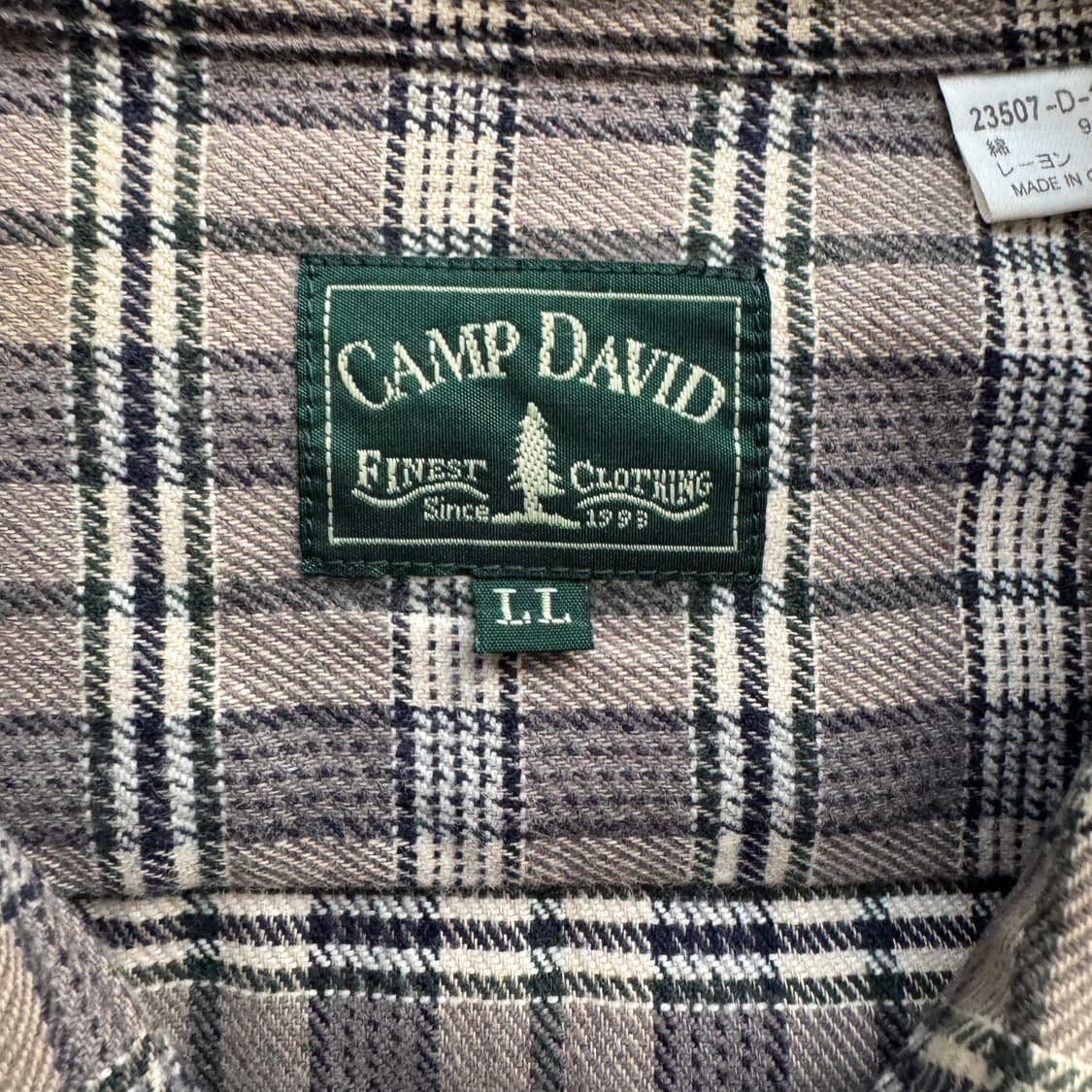 CAMP DAVID 일본빈티지 빅사이즈셔츠 체크셔츠 노드셔츠 xl 105 상품이미지4