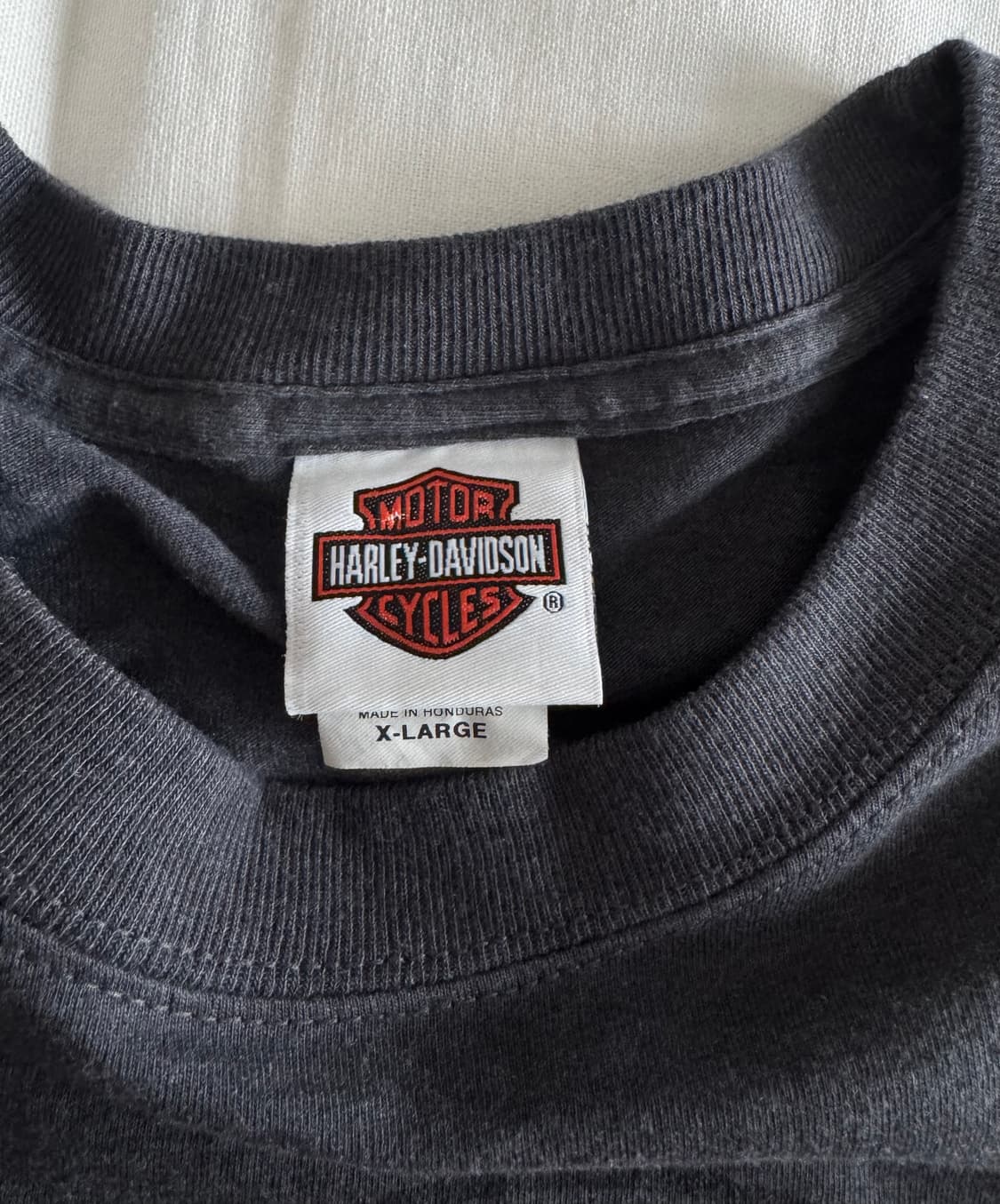 [XL] 빈티지 할리데이비슨 리프린팅 파이어 실드 티셔츠 상품이미지2
