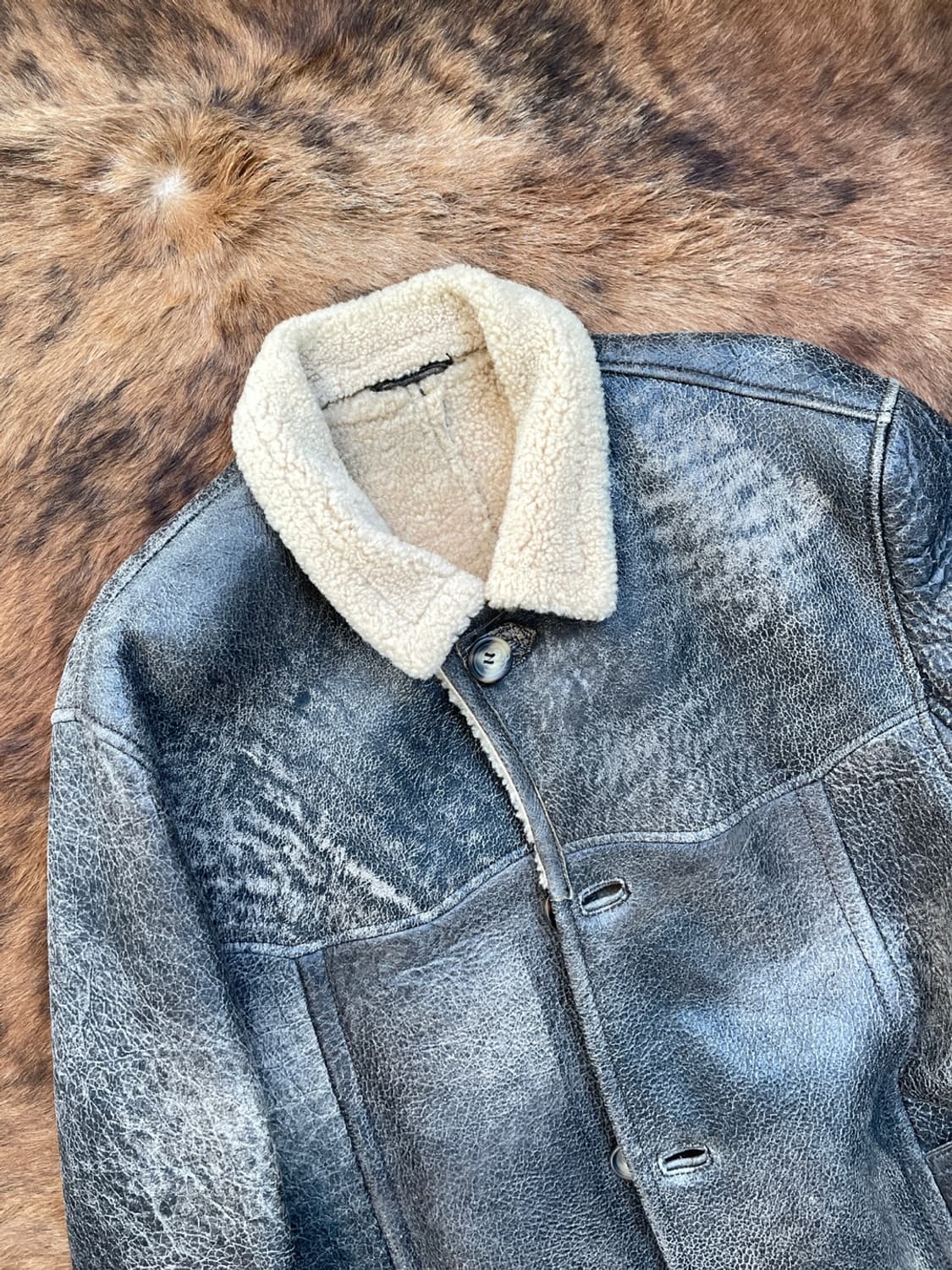 빈티지 양가죽 무스탕 자켓 상품이미지1