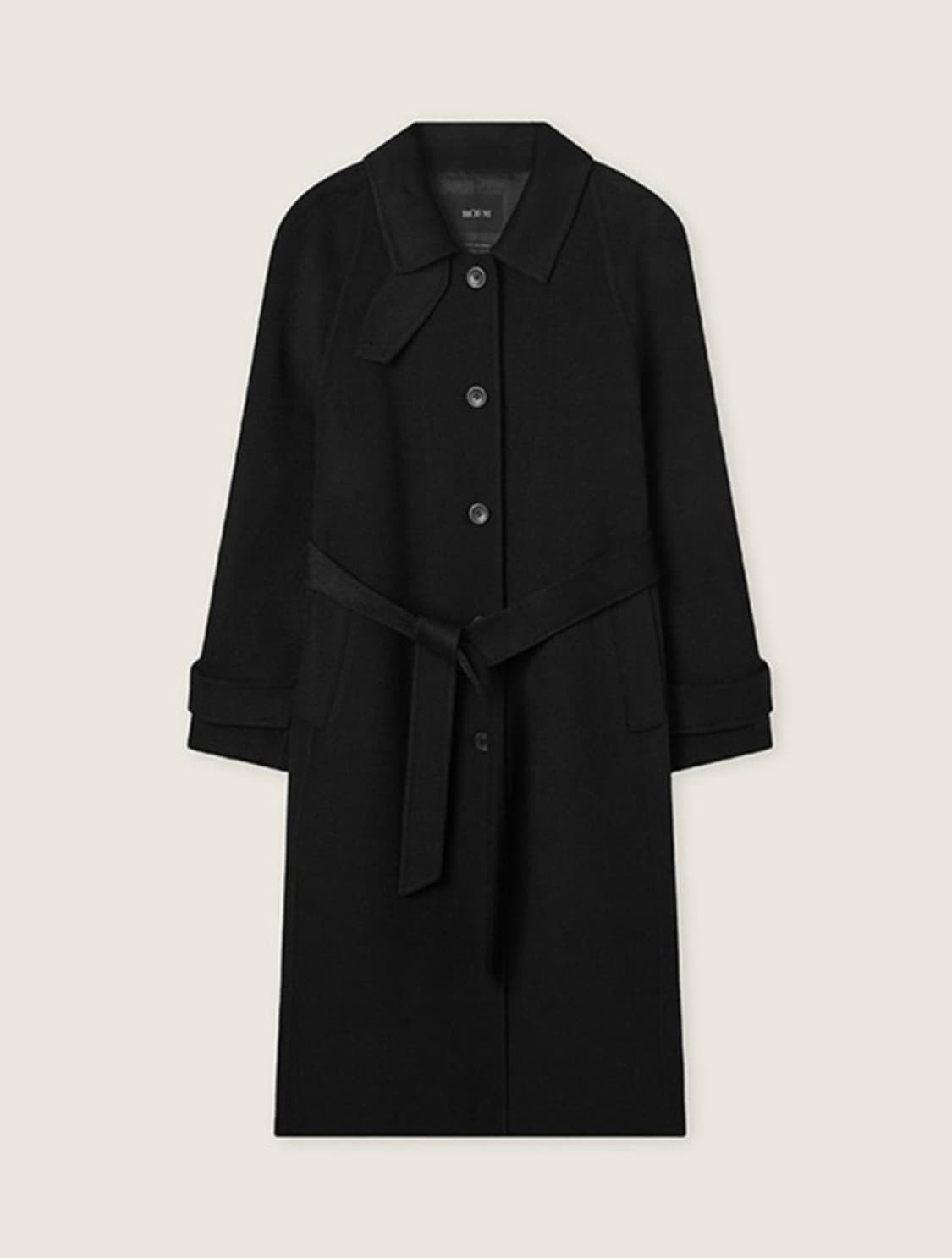 로엠 블랙 핸드메이드 벨티드 맥코트 M 상품이미지1