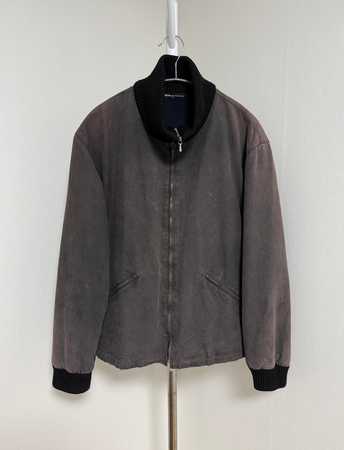 90s 아네스베 썬페이딩 하이넥 집업 블루종 워크자켓 상품이미지1