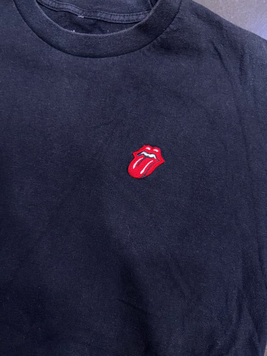 브라바도 롤링스톤즈 로고 패치 루프휠 반팔티 블랙 XL 상품이미지3