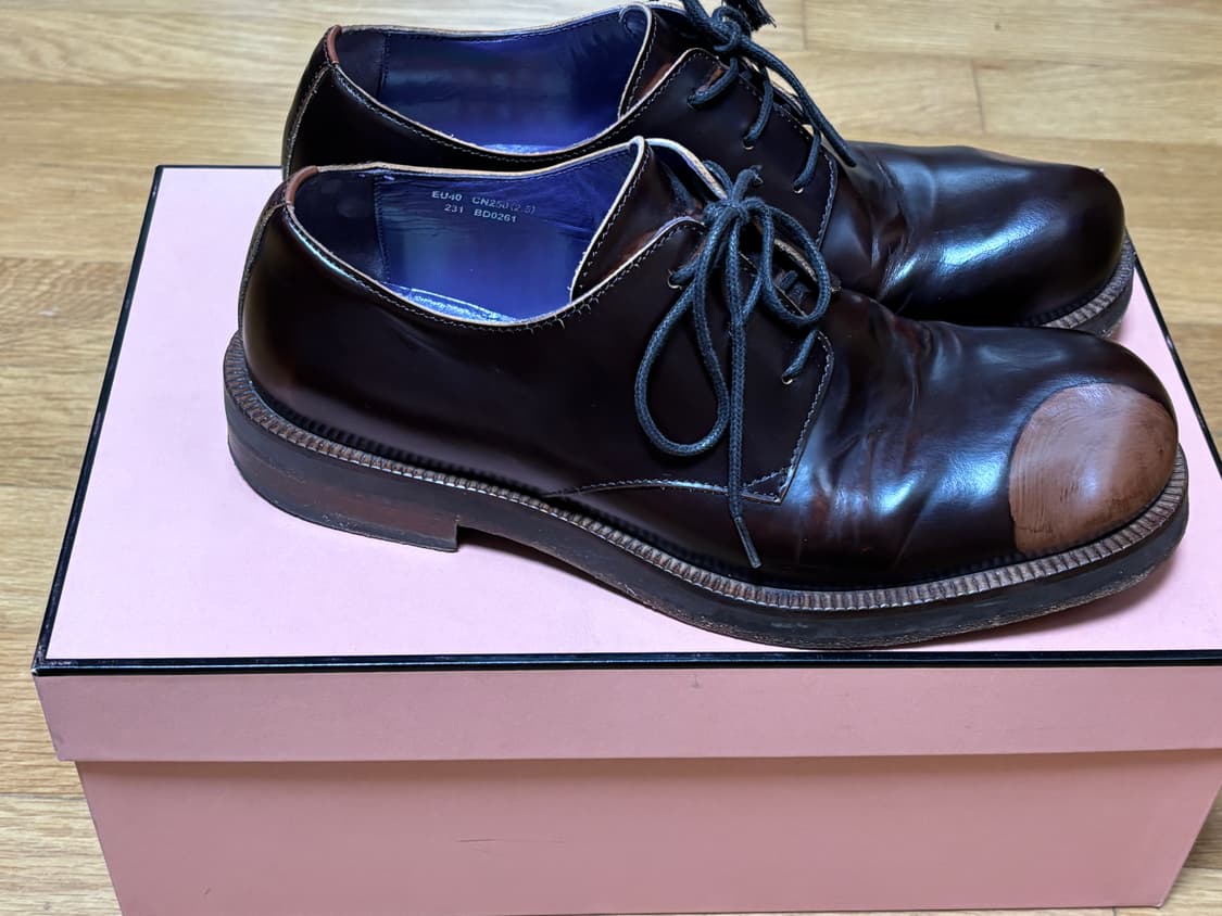 [40] 아크네 스튜디오 레더 더비 슈즈 (브라운) 상품이미지3