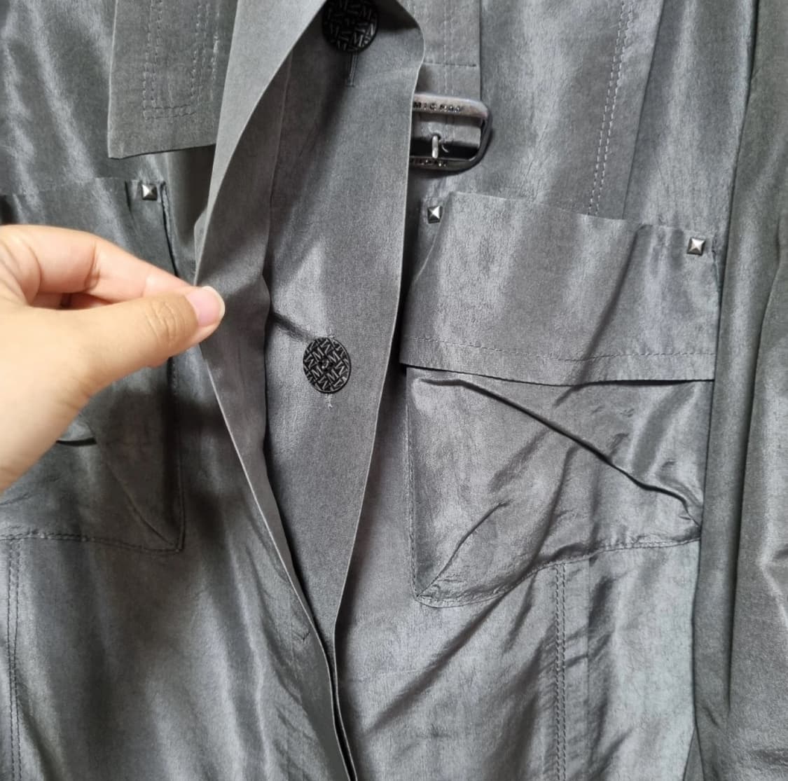 미샤 (MICHAA) 100% 실크 트렌치 코트 55 사이즈 상품이미지7