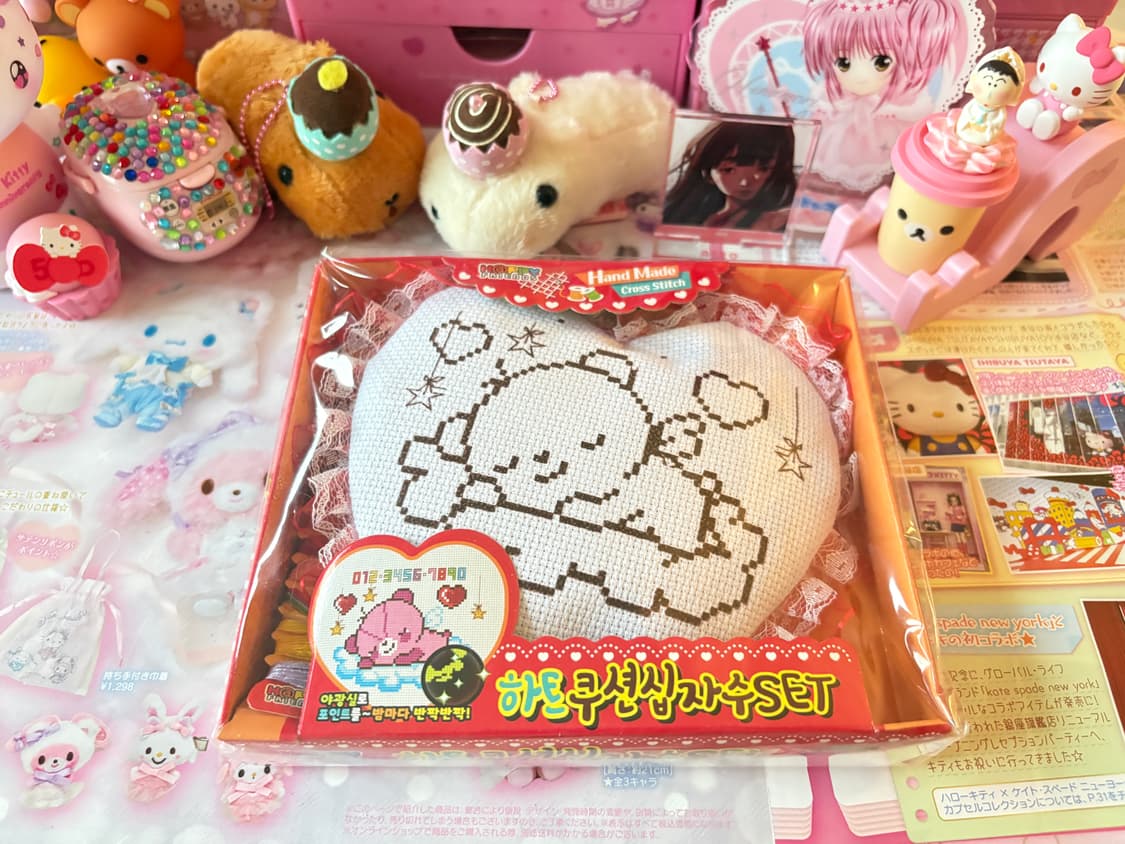 고전 하트 쿠션 십자수 세트 상품이미지1