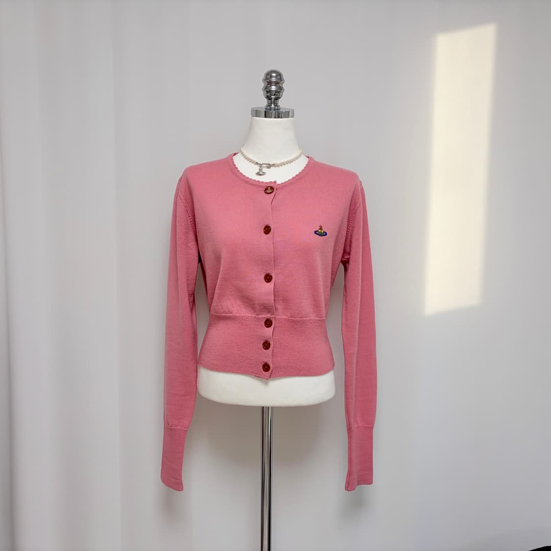 비비안웨스트우드 베아 크롭 가디건 핑크 상품이미지6