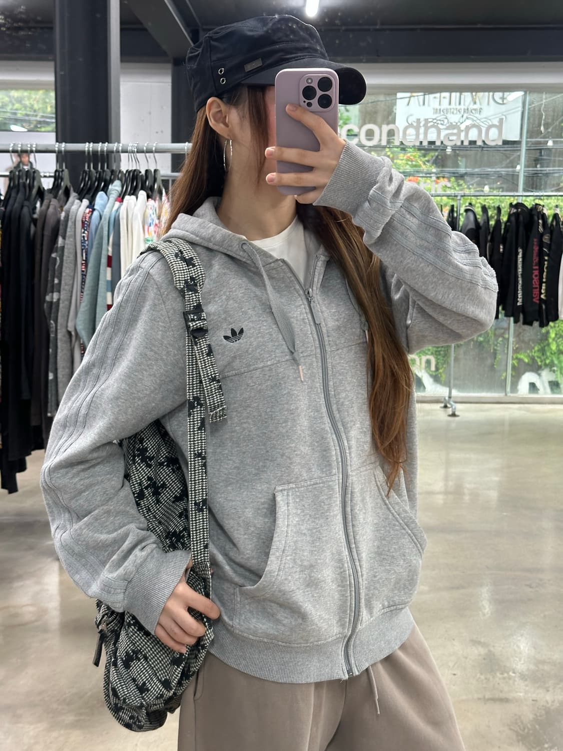 아디다스 파이어버드 올그레이 후드집업 자켓 상품이미지1
