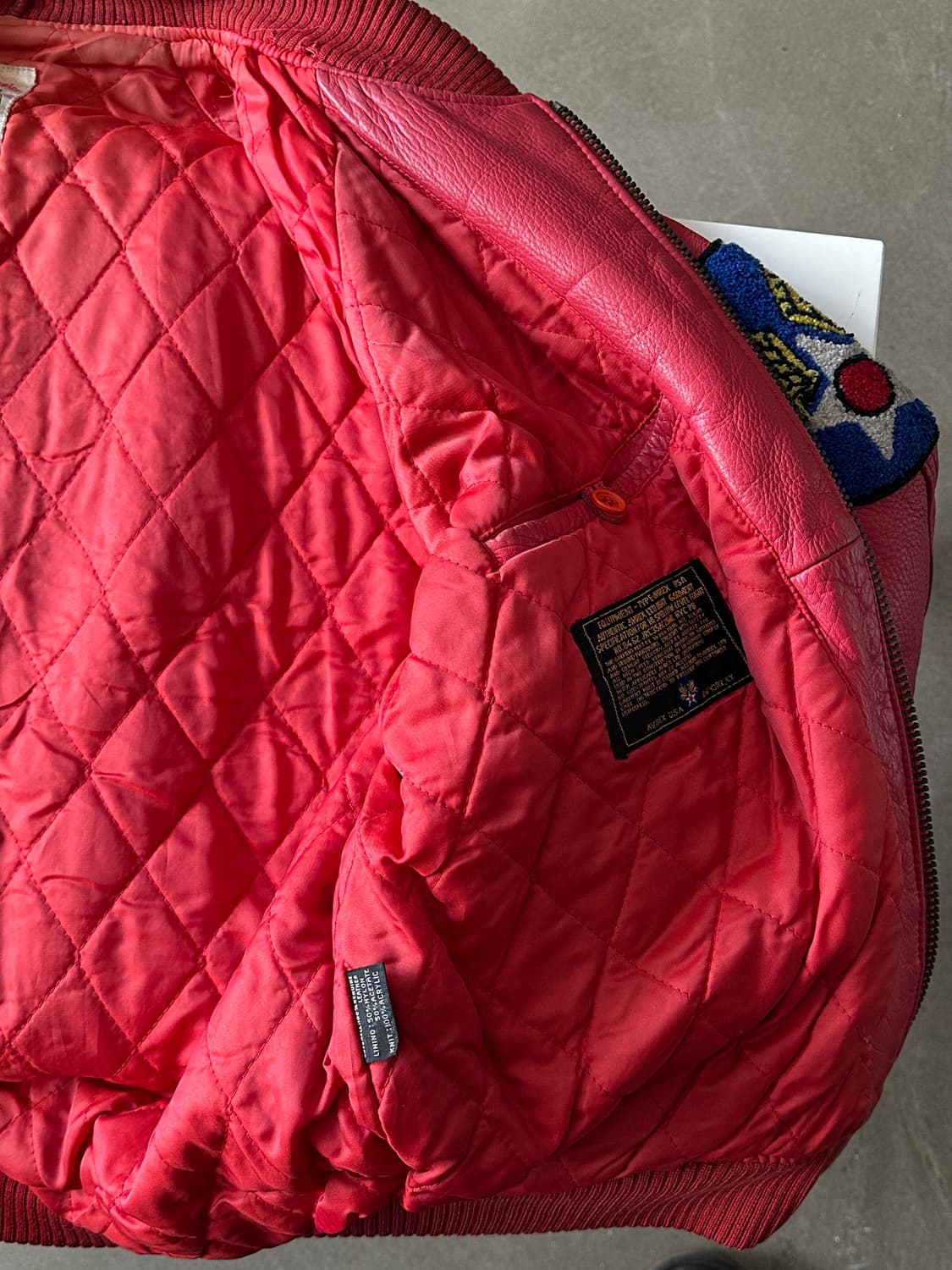 Avirex 90s 아비렉스 오리지널 트랙필드 레더 바시티 상품이미지6