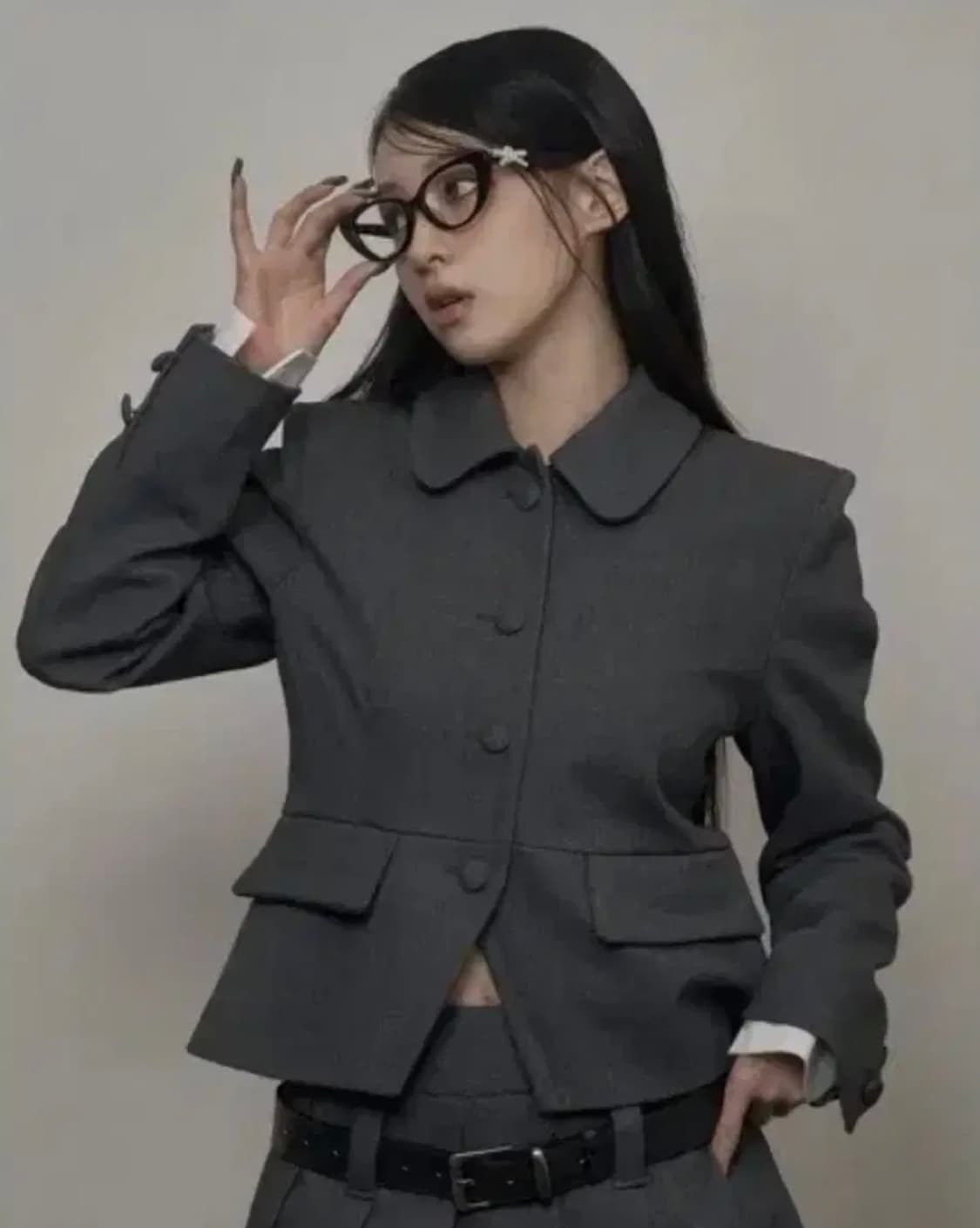 카키포인트 테일러드 자켓 그레이 상품이미지1