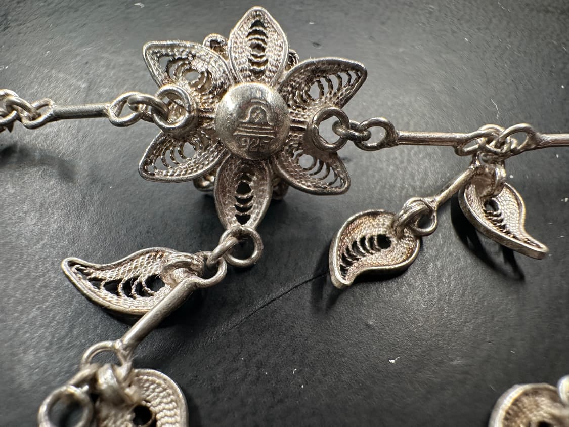 앤틱 필리그리/필리그라나 925 스털링실버 목걸이 상품이미지2