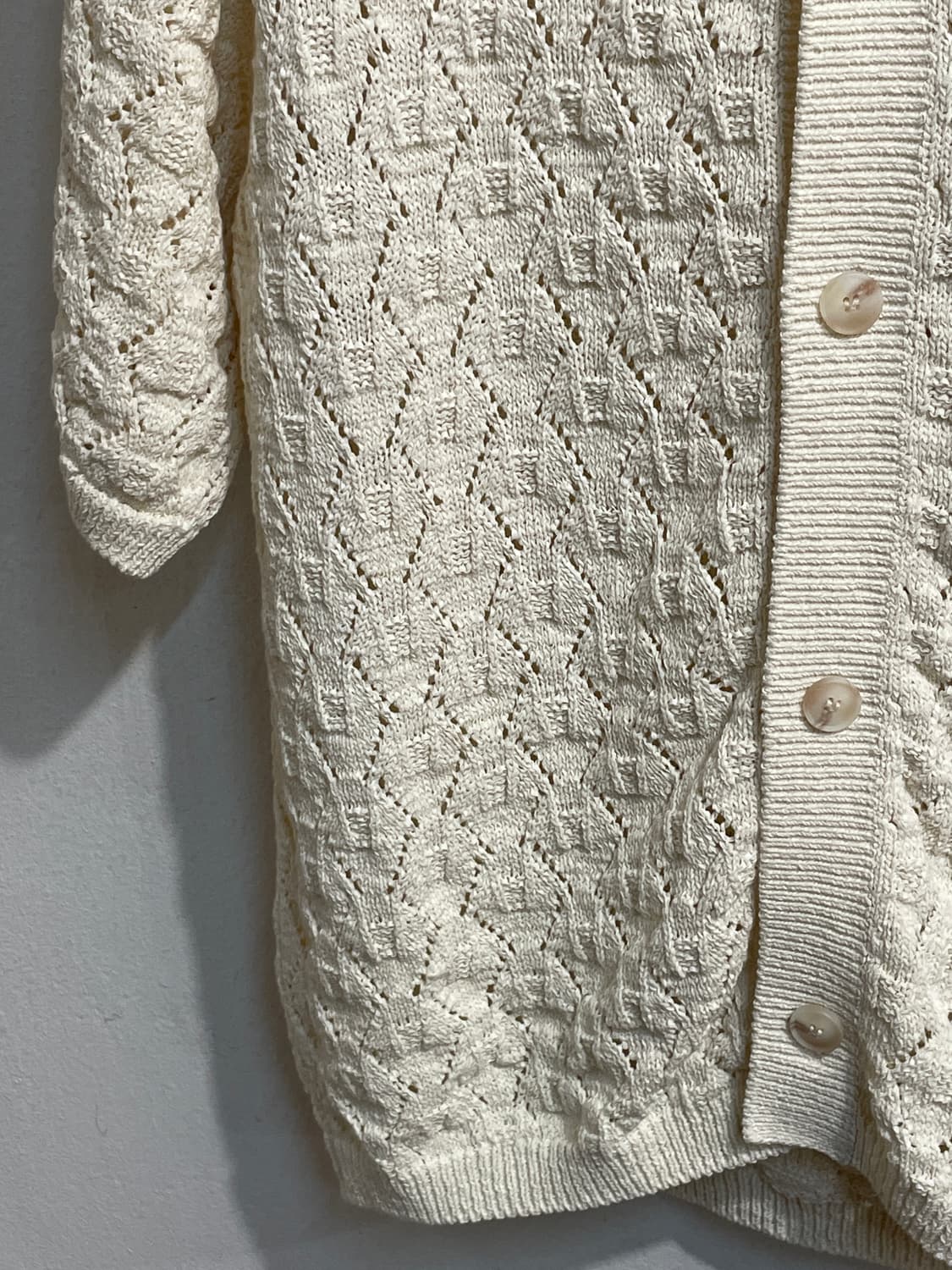 타임 카라 반팔 니트 가디건 상품이미지4