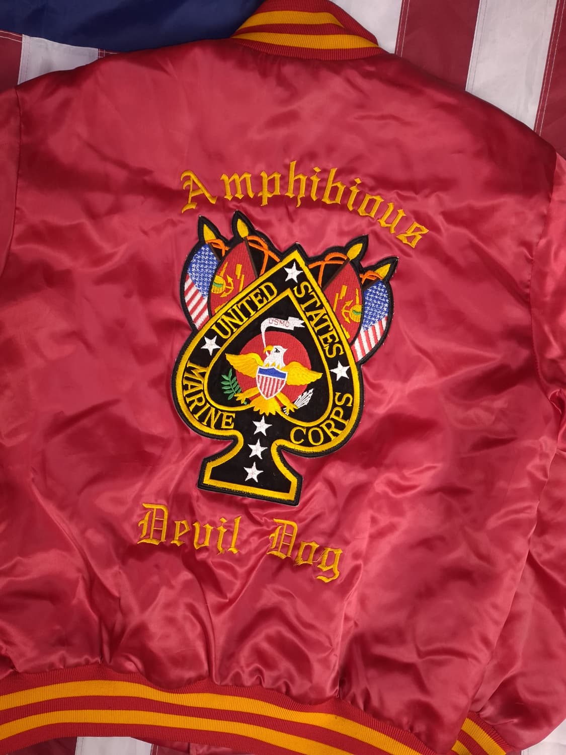 오리지날 미국제조 미해병대 나일론 바시티점퍼 상품이미지2