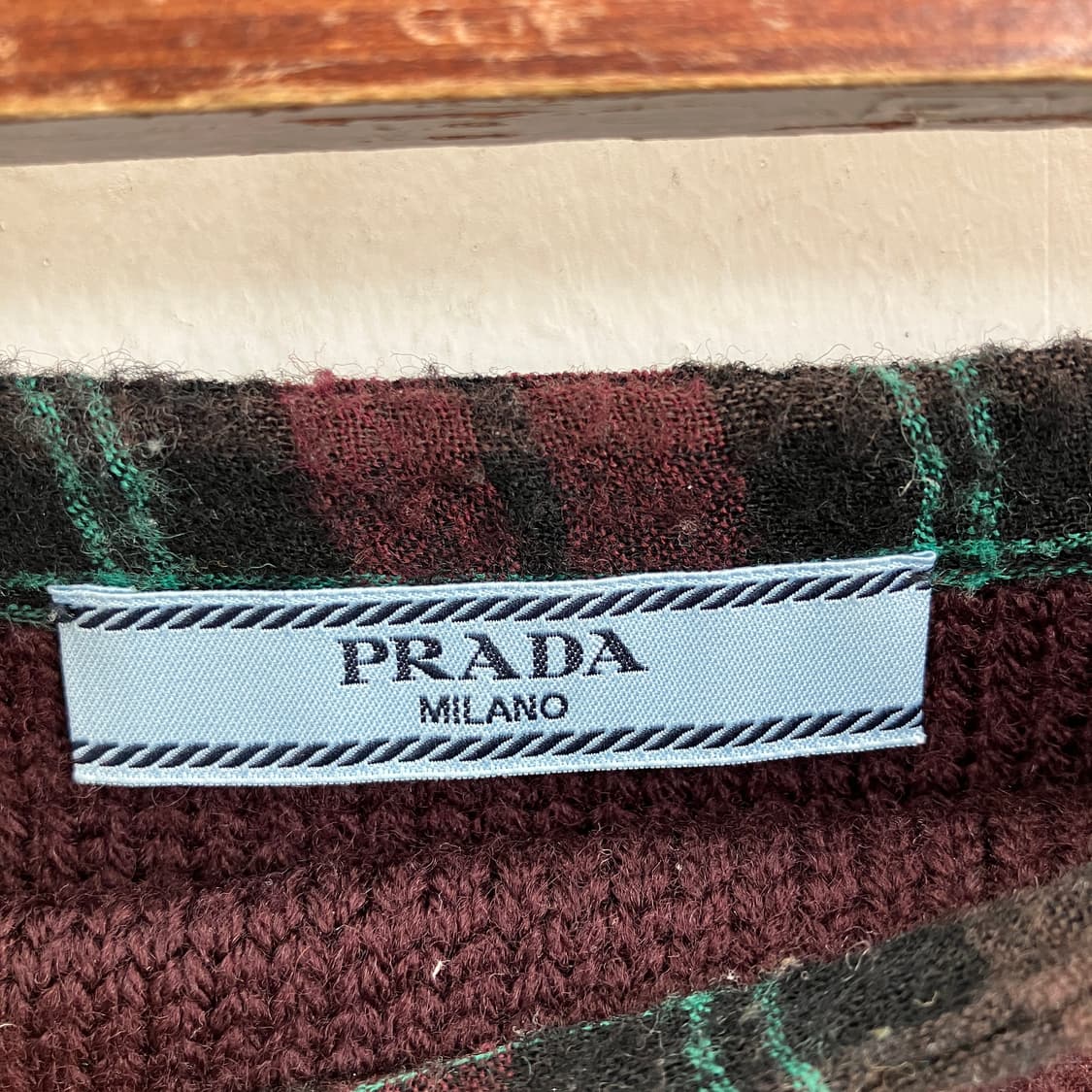 프라다 체크 미니 스커트 y2k 상품이미지4