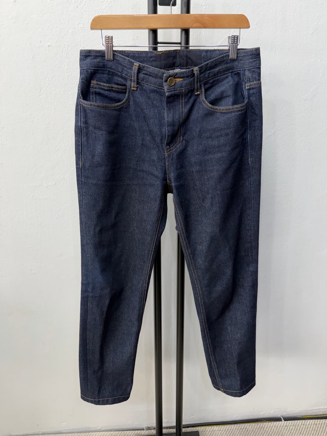 정품) 솔리드옴므 로고 진청 데님 청바지 48(32-33) 상품이미지1