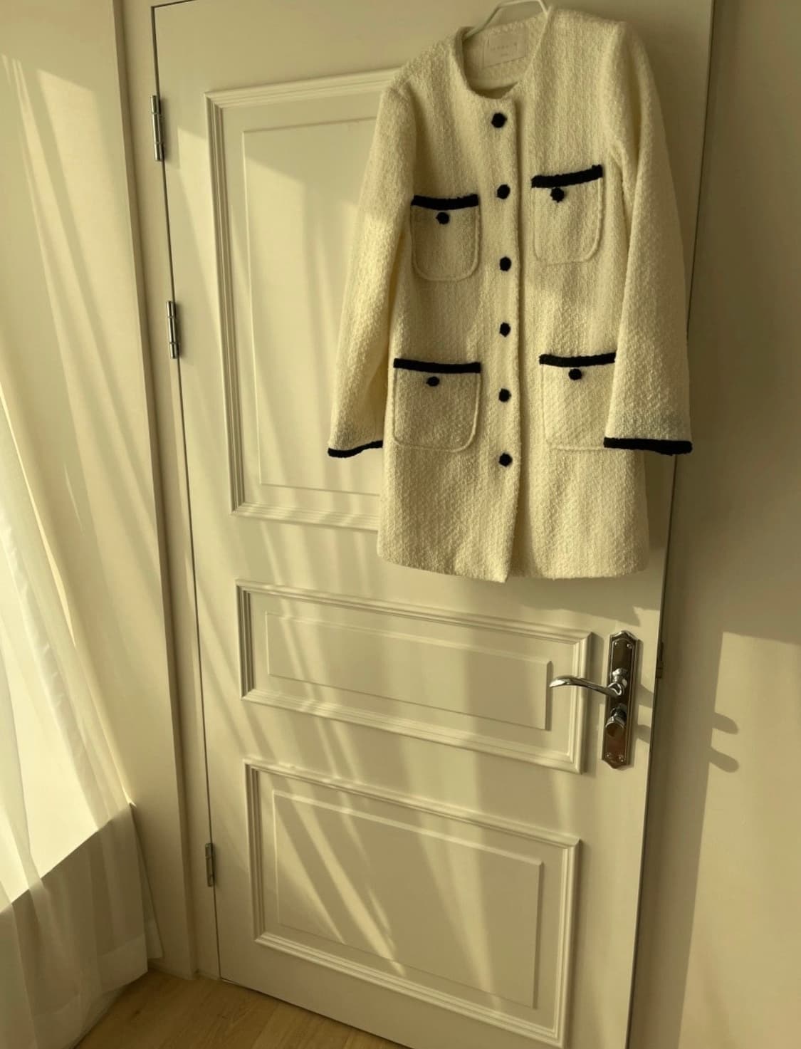 새상품) 트위드 원피스 그린,아이보리 free 상품이미지4