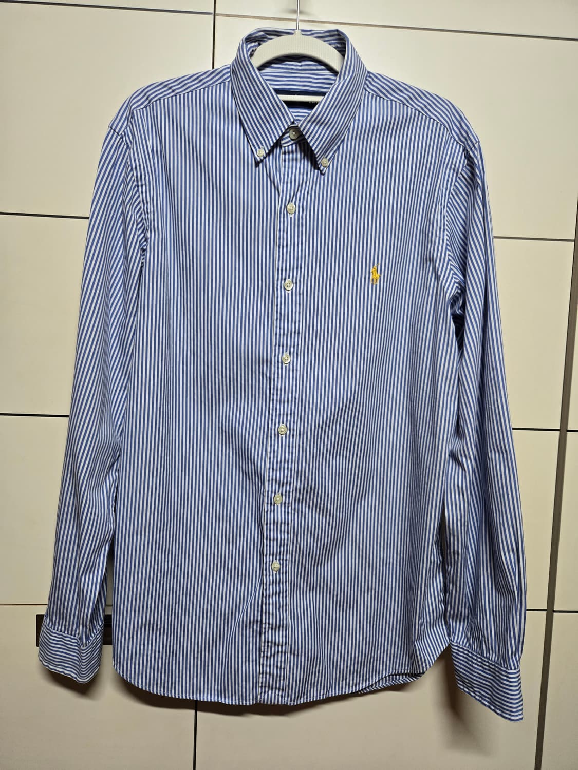 폴로 랄프로렌 남성 블루 스트라이프 셔츠(M사이즈) 상품이미지2