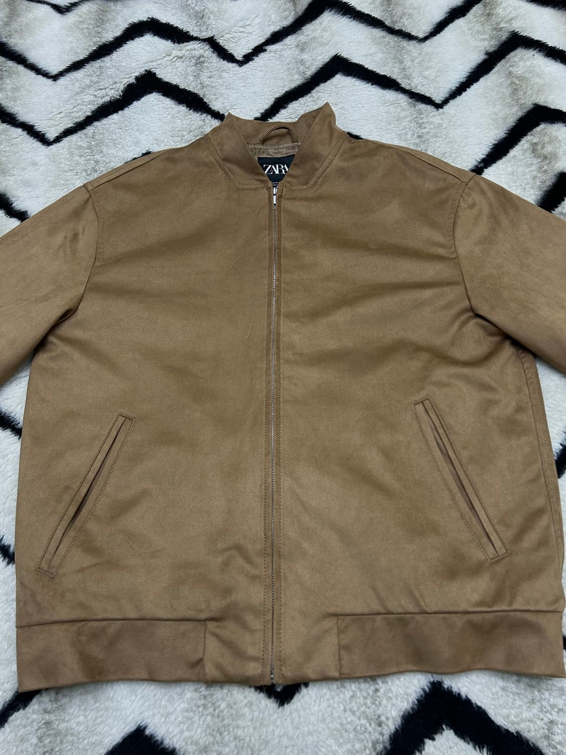 [한국M]ZARA 스웨이드 블루종 자켓/미드카멜 상품이미지2