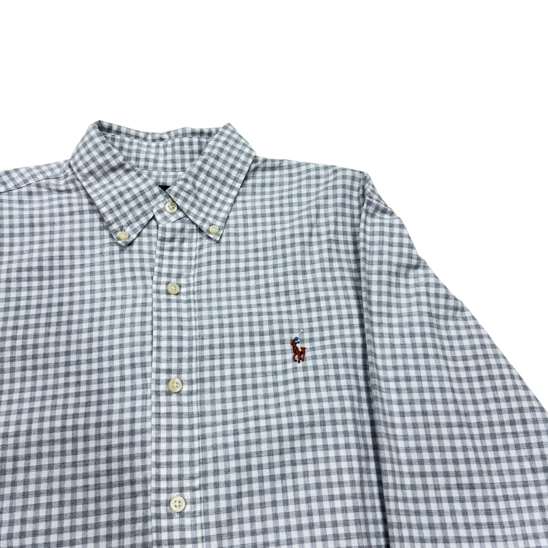 폴로 랄프로렌 신형 체크 셔츠 남방 그레이 S 상품이미지2