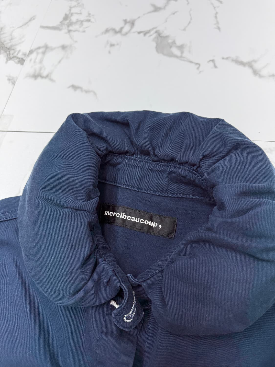 메르시보꾸 네이비 셔츠 자켓 상품이미지5