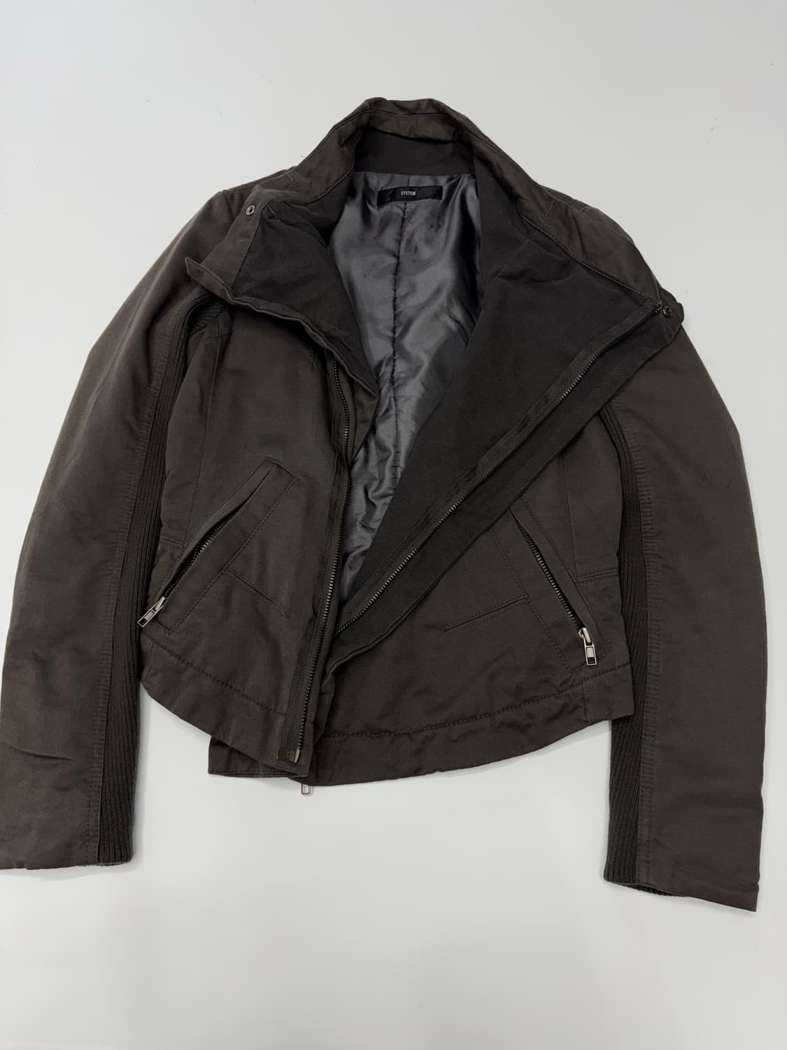 시스템 하이넥 크롭 y2k자켓 상품이미지4