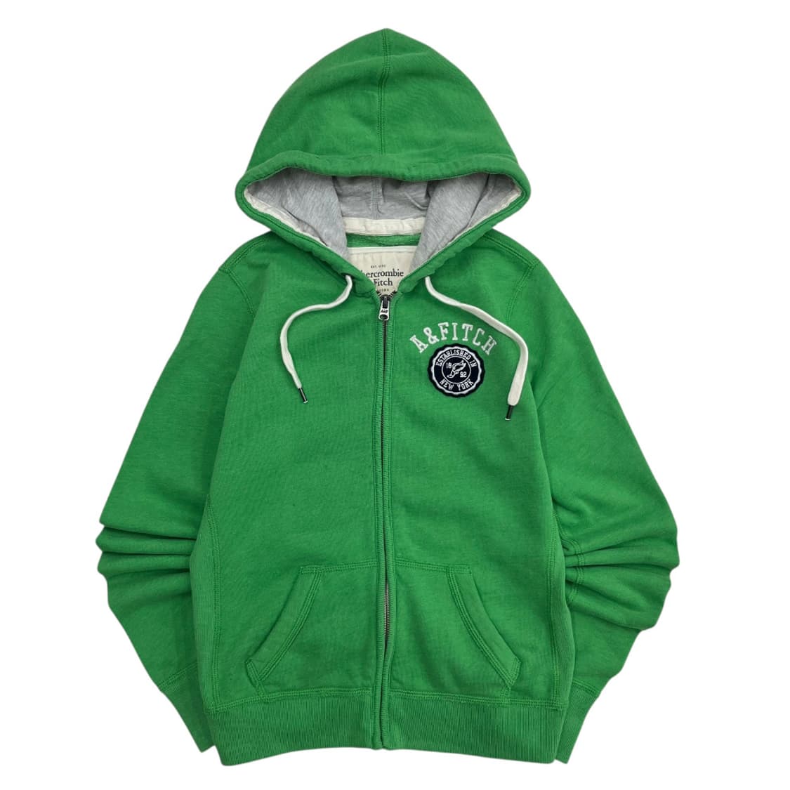 아베크롬비 사이드패치 그린 후드집업 M 상품이미지2