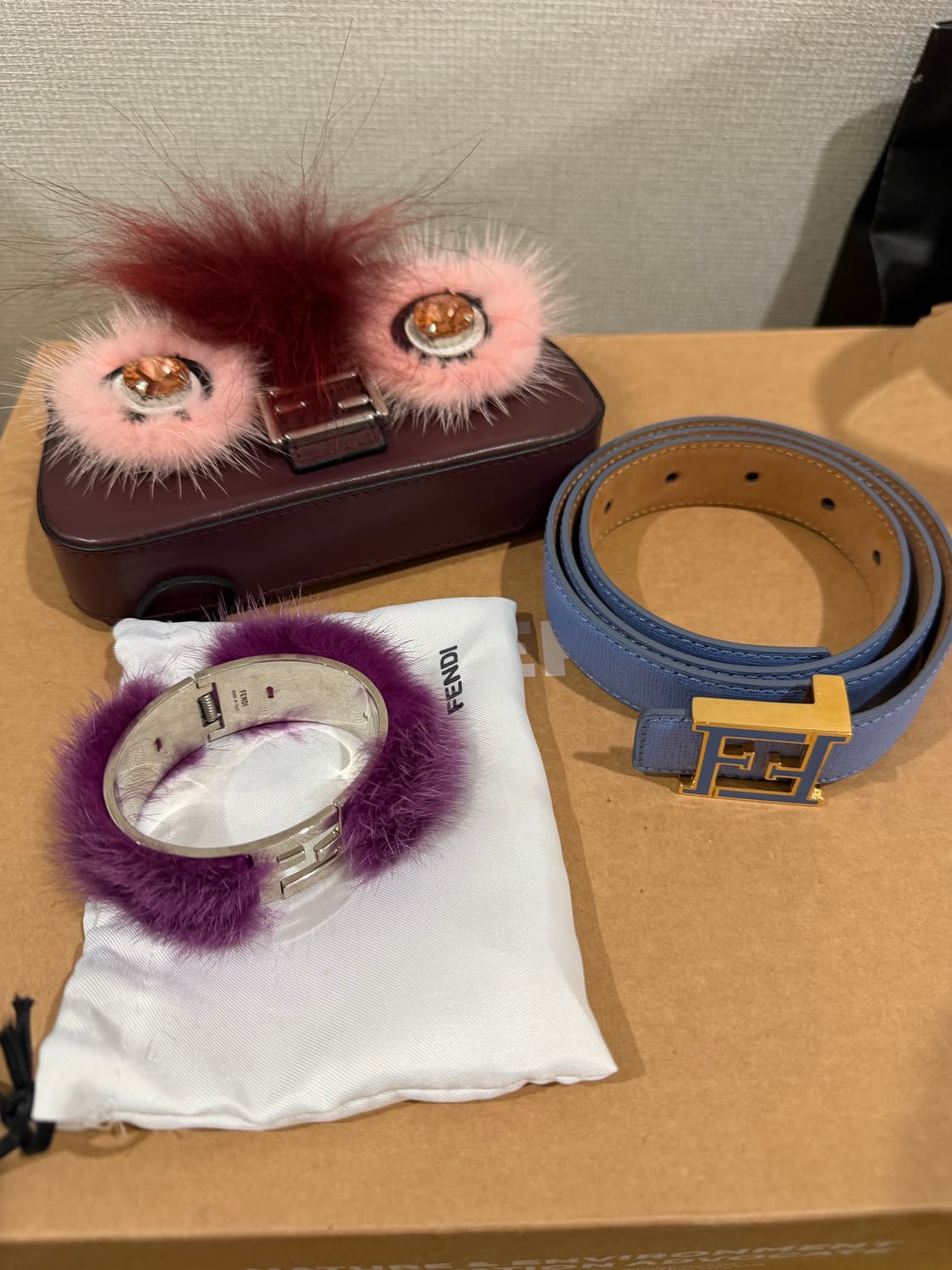 FENDI 펜디 퍼플 밍크팔찌.FF벨트  상품이미지3