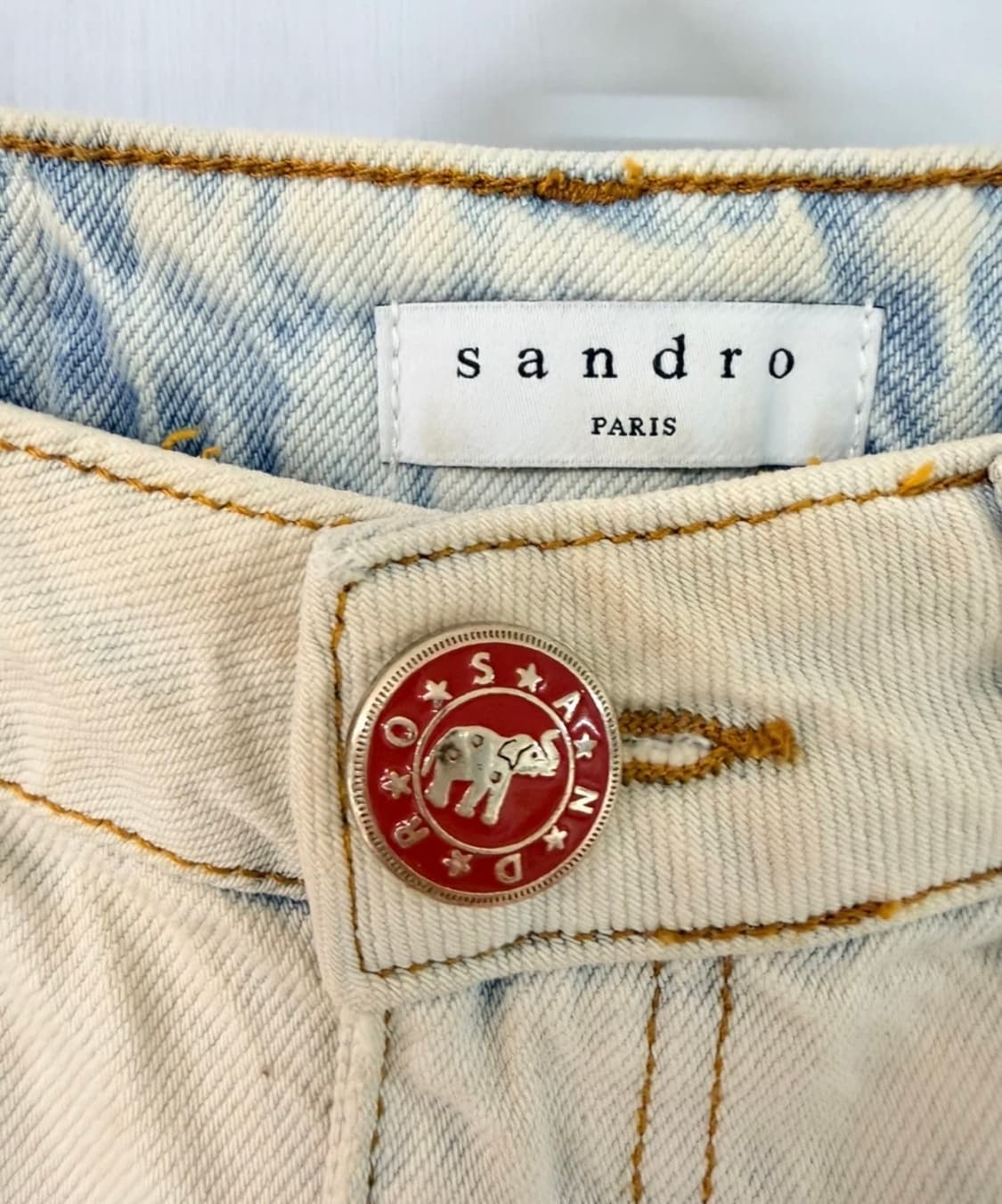 산드로 아이보리 데님 팬츠 36 상품이미지1