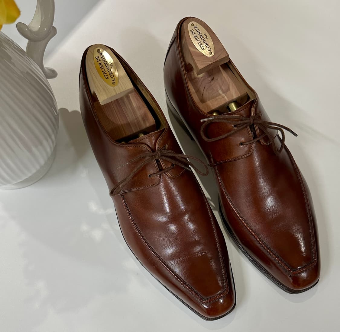 벨루티 카프스킨 브라운 레더 슈즈 8.5 구두 상품이미지1