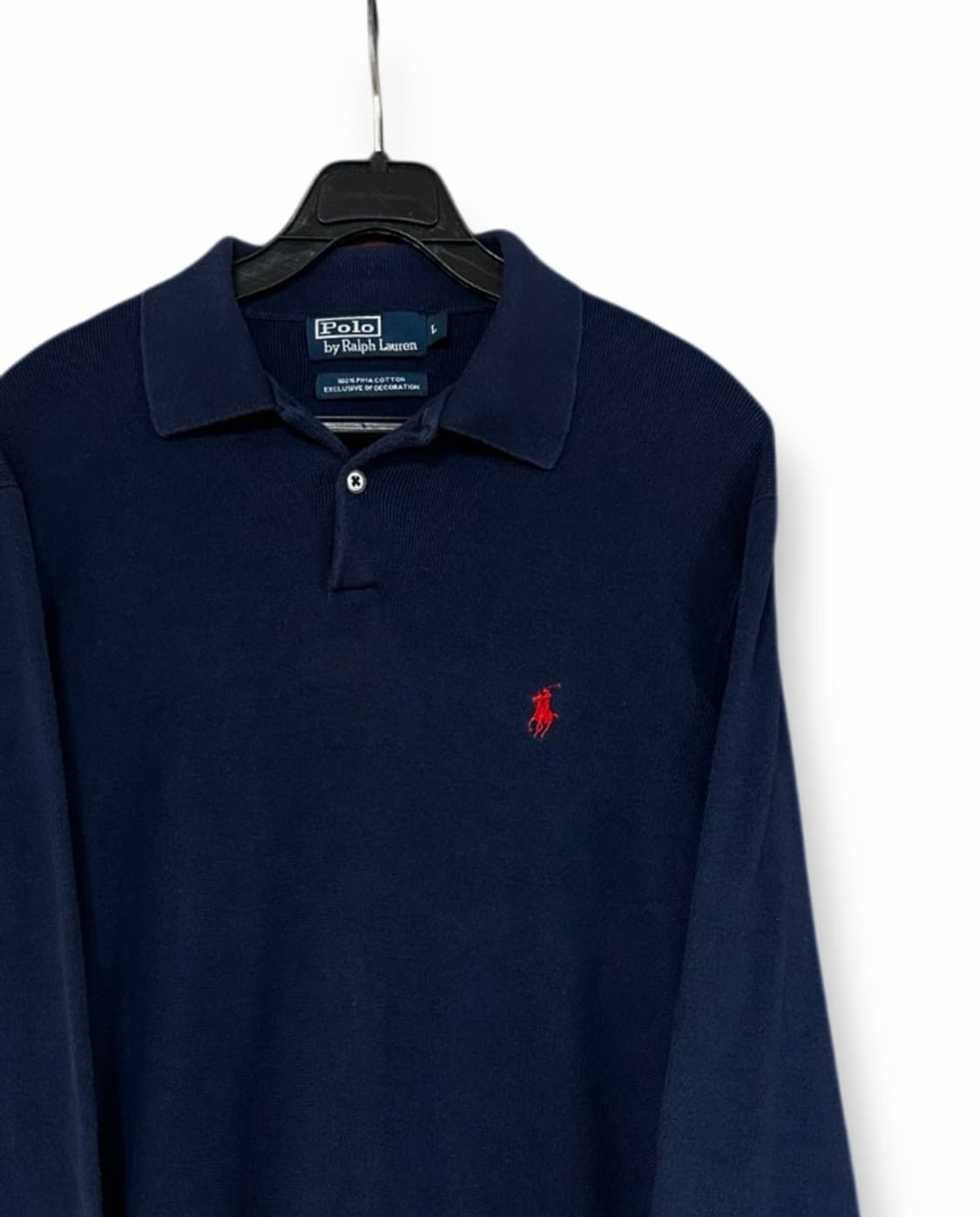 폴로 랄프로렌 네이비 카라 니트 상품이미지2
