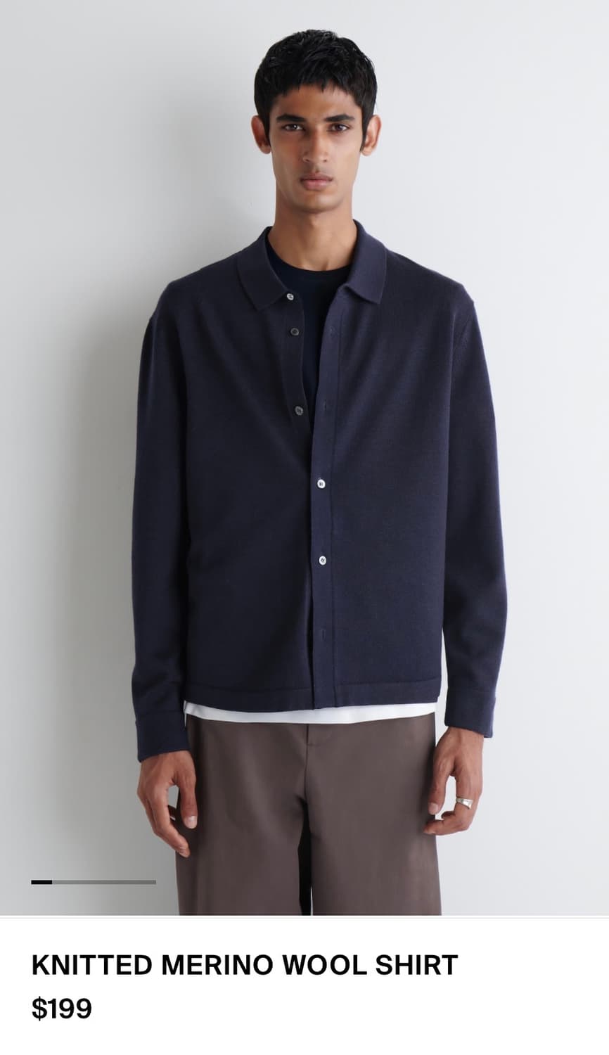 코스 니티드 메리노 울 셔츠 (XL)  상품이미지2