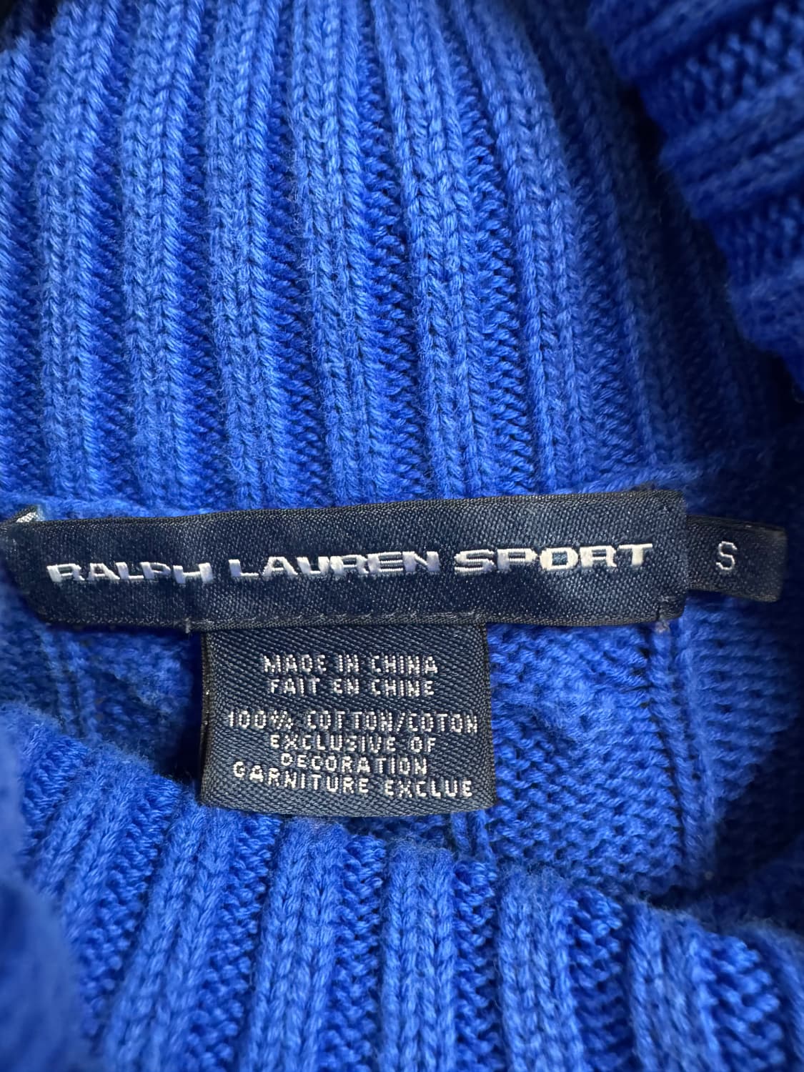 폴로랄프로렌 로고 꽈배기 터들넥 니트 S(XS~S) 상품이미지5