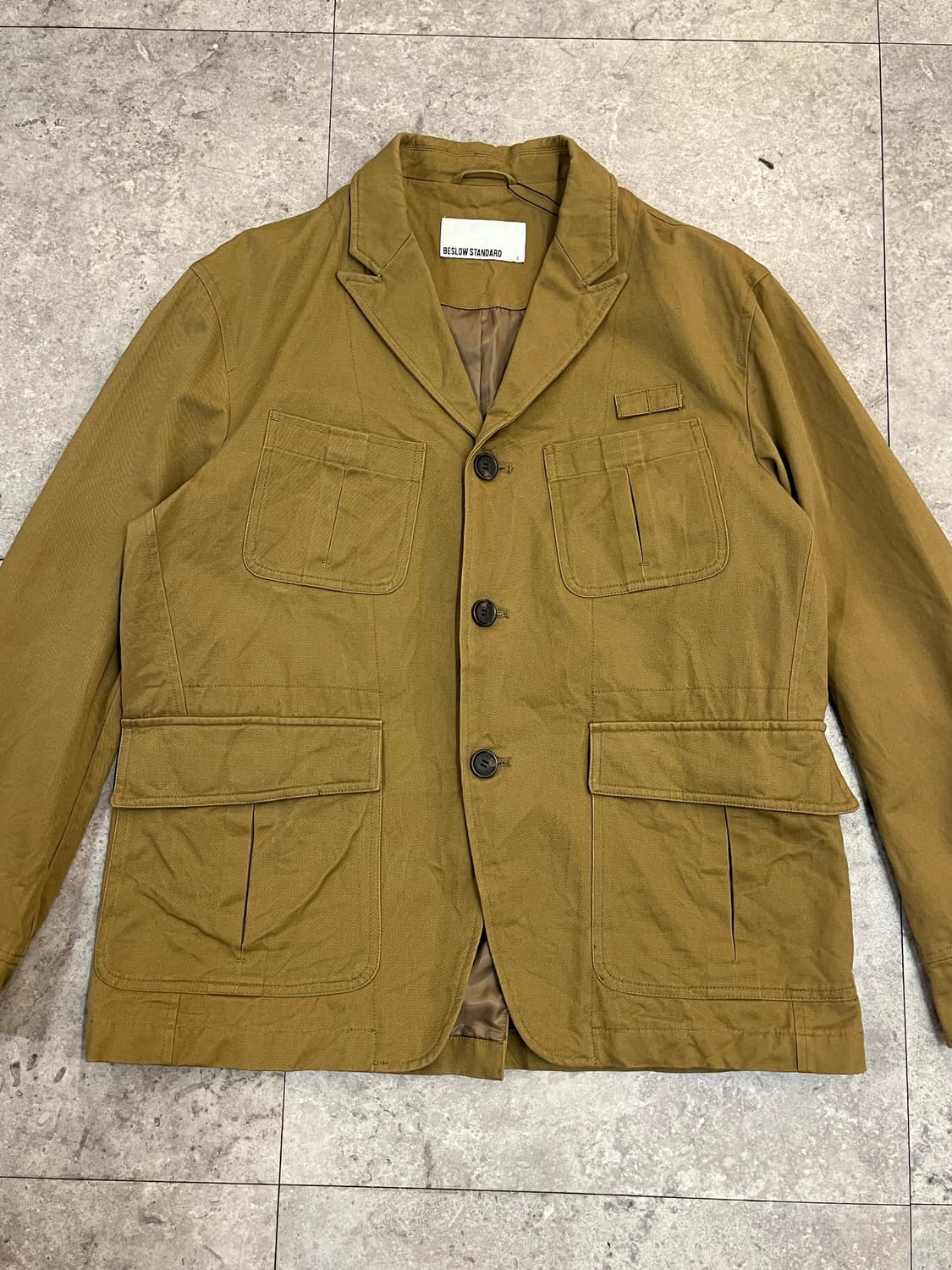 비슬로우 스탠다드 코튼 워크 자켓 베이지 L #csz3162 상품이미지4