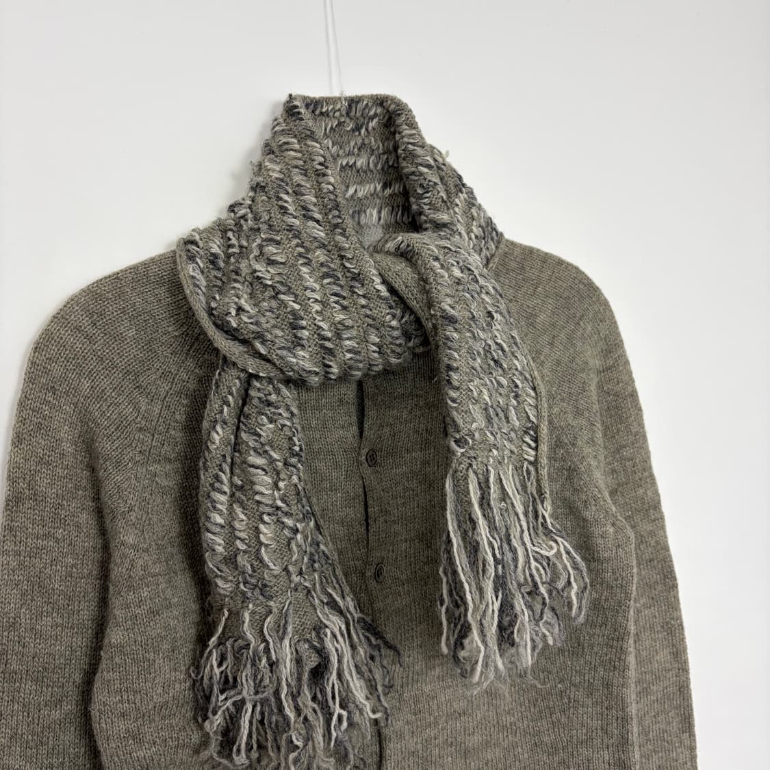 요지야마모토 패턴 니트 가디건 상품이미지2