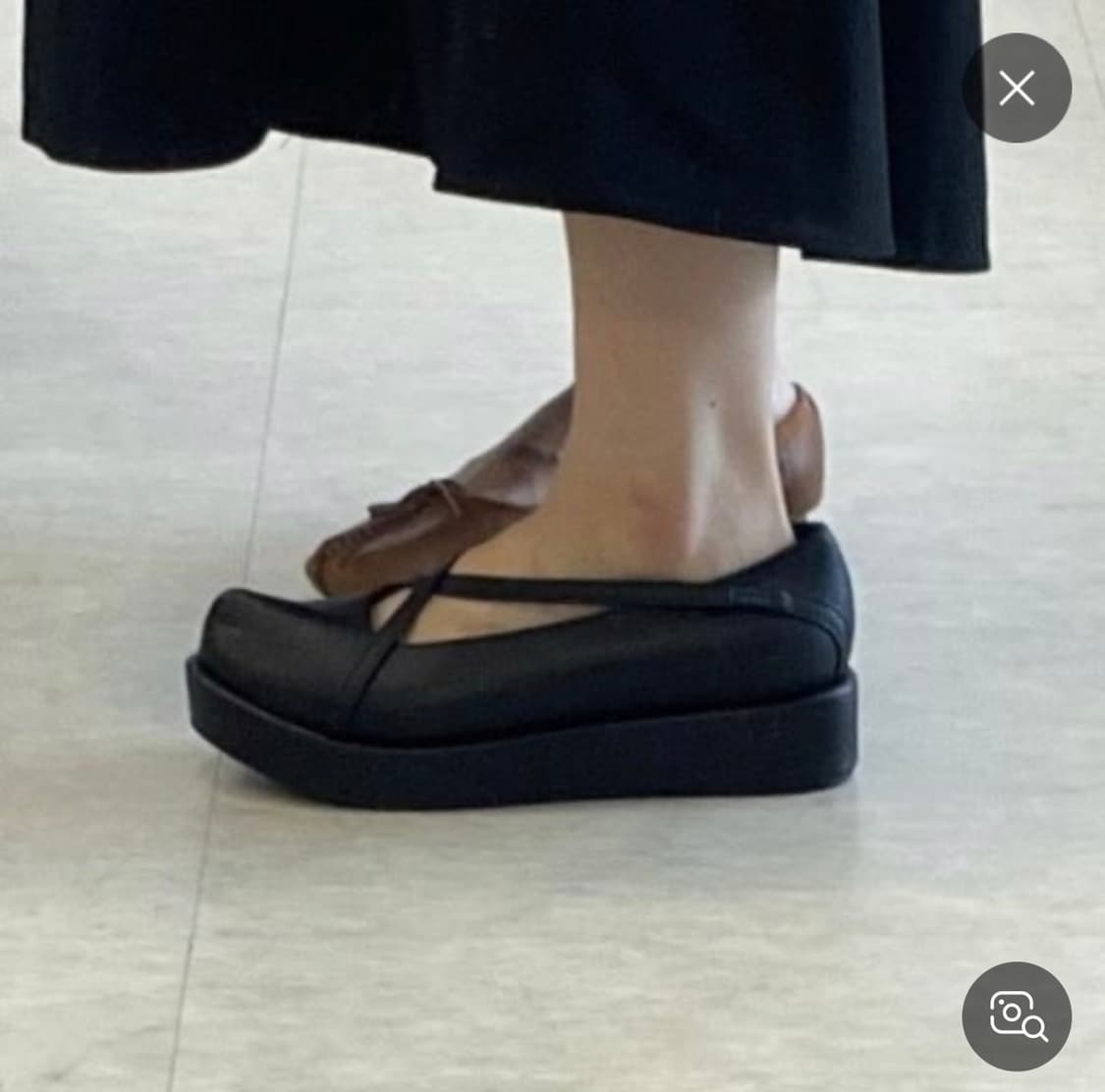 (플랫아파트먼트) 청키 플랫폼 한복 버선코 신발 - 블랙 220-225 상품이미지3