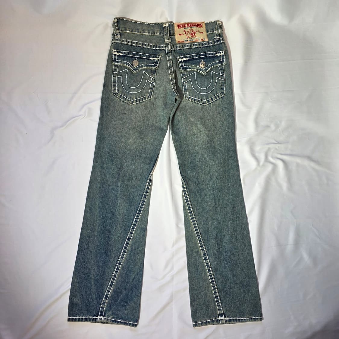 [34]트루릴리전 USA 화이트 스티치 부츠컷 데님 팬츠 상품이미지6