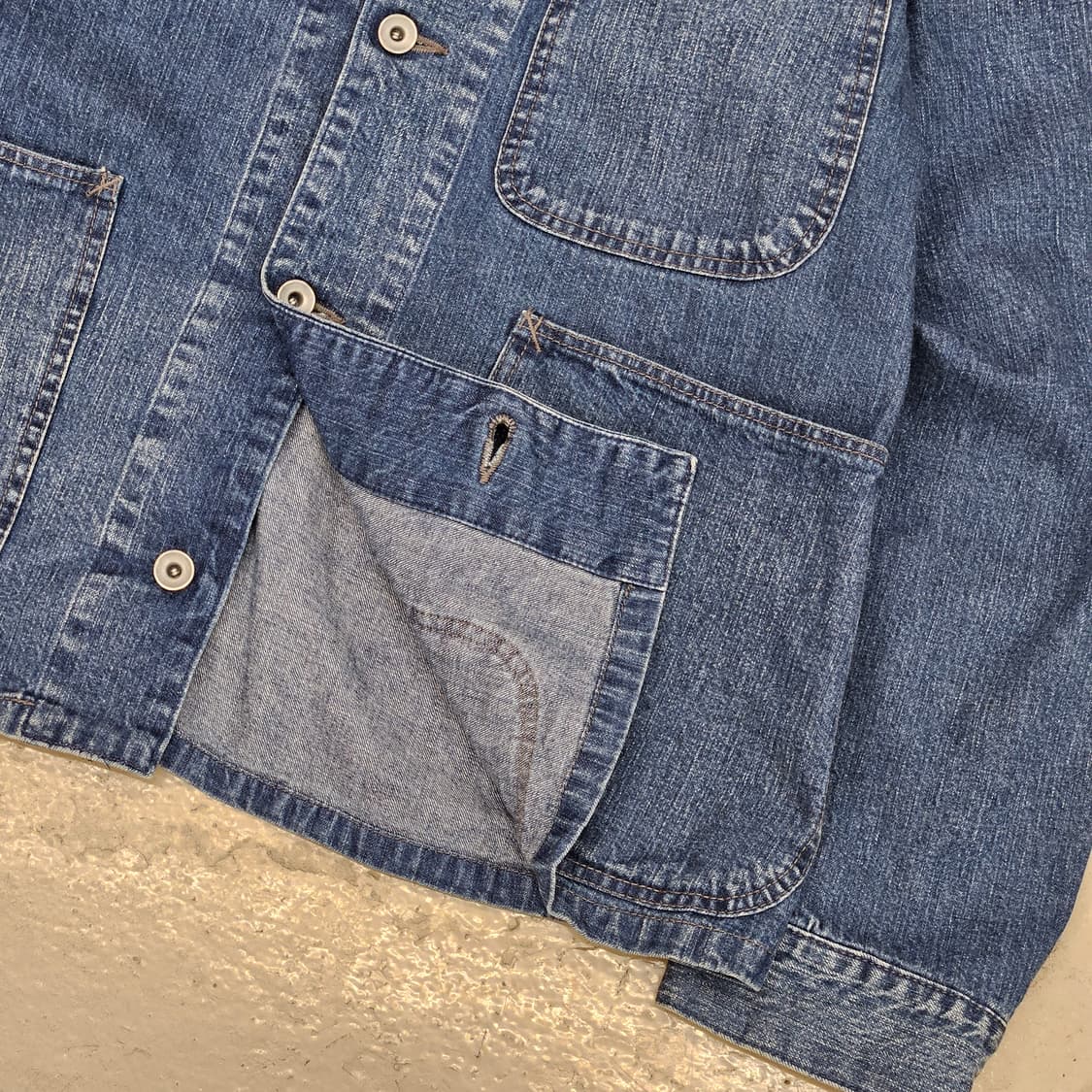 OMNIGOD 옴니갓 데님자켓 청자켓 커버올자켓 L 상품이미지3